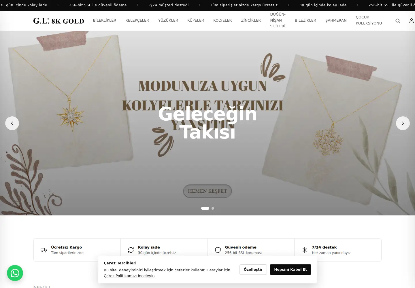 Captured homepage of gl8kgold.com in the current scan