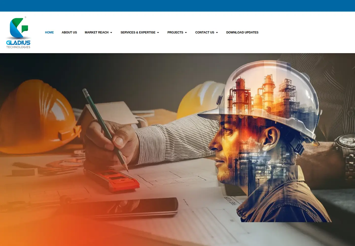 Captured homepage of gladius-technologies.com in the current scan