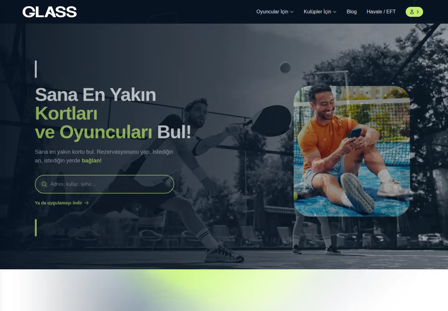 Screenshot of glasspadelapp.com