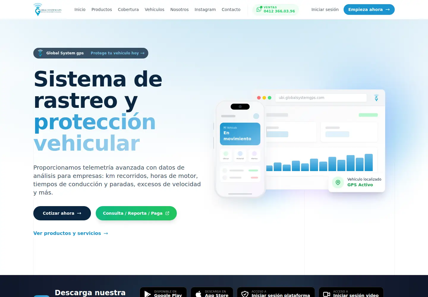 Screenshot of globalsystemgps.com