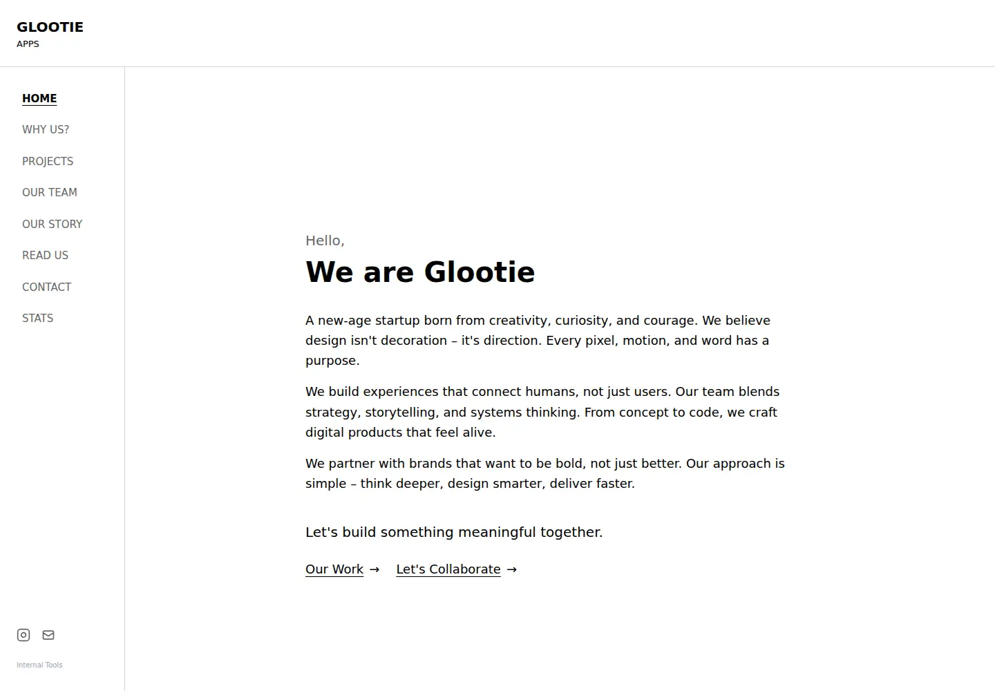 Screenshot of glootieapps.com