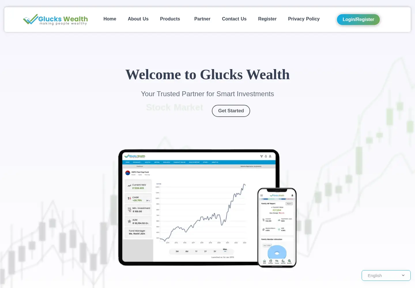 Screenshot of gluckswealth.com