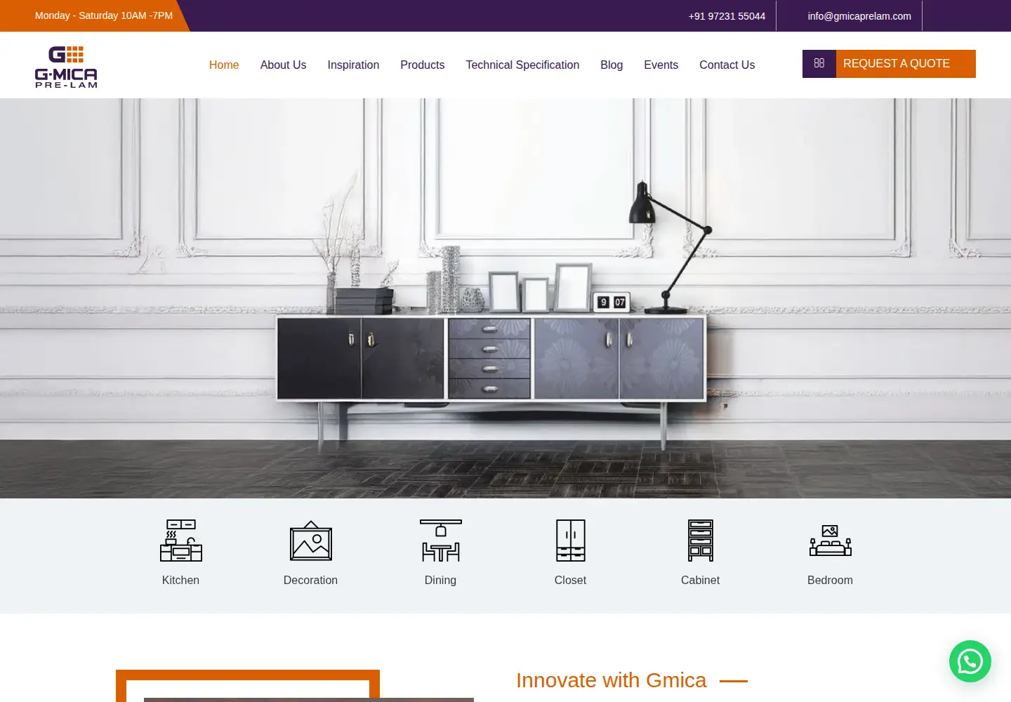 Captured homepage of gmicaprelam.com in the current scan