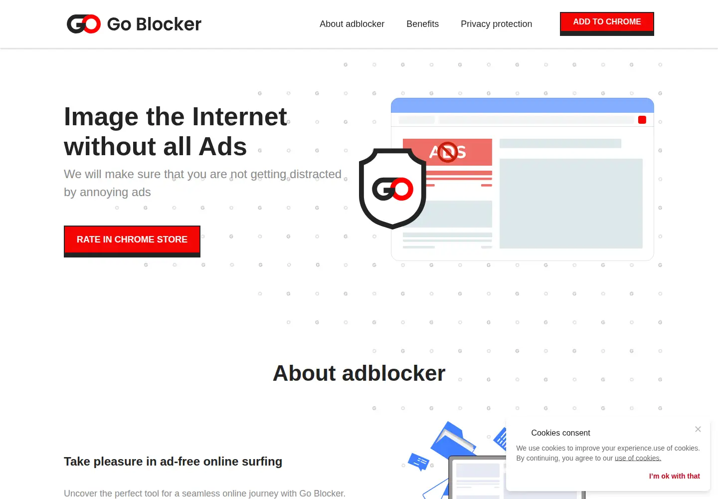 Captured homepage of go-blocker.com in the current scan