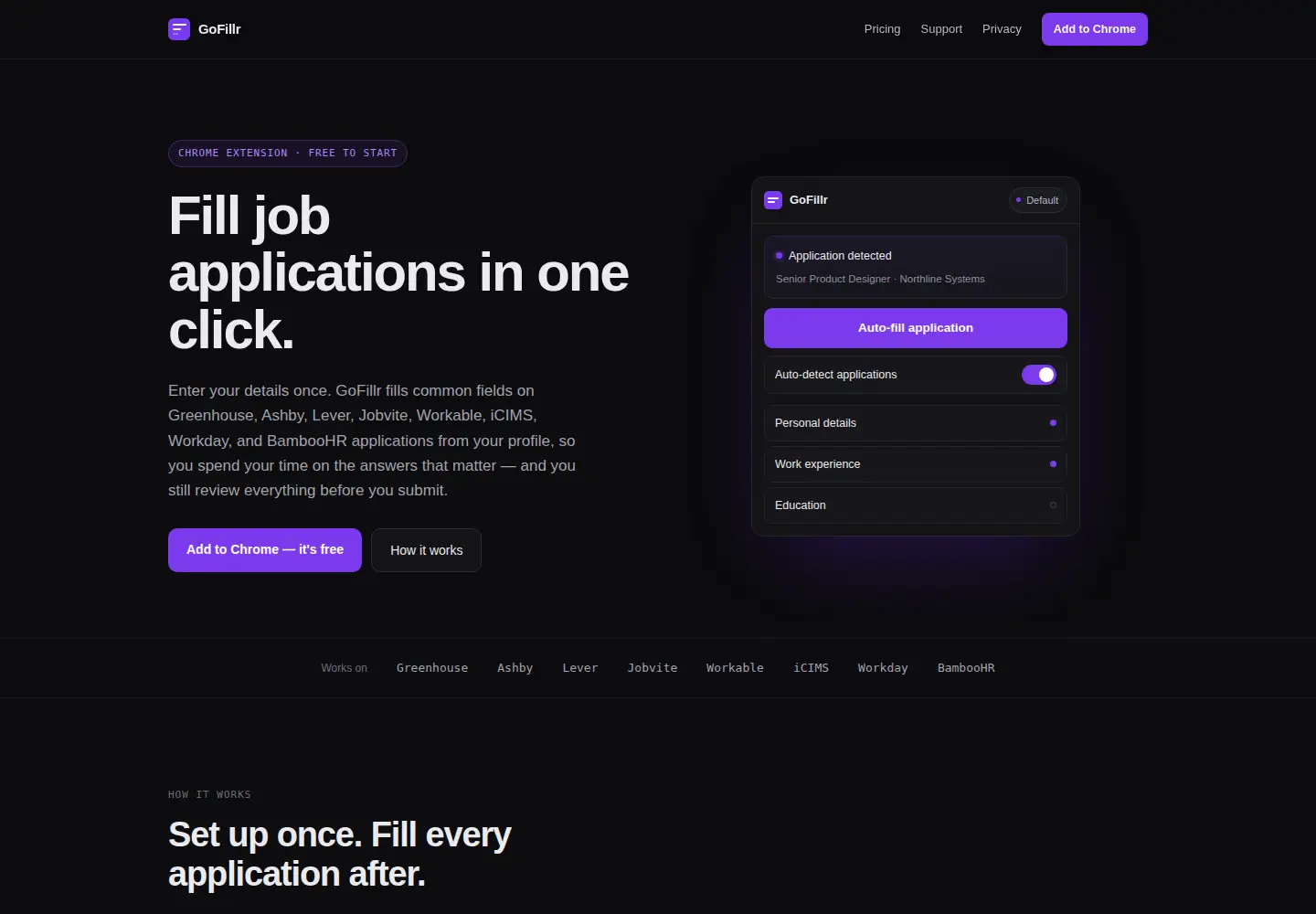 Screenshot of gofillr.com