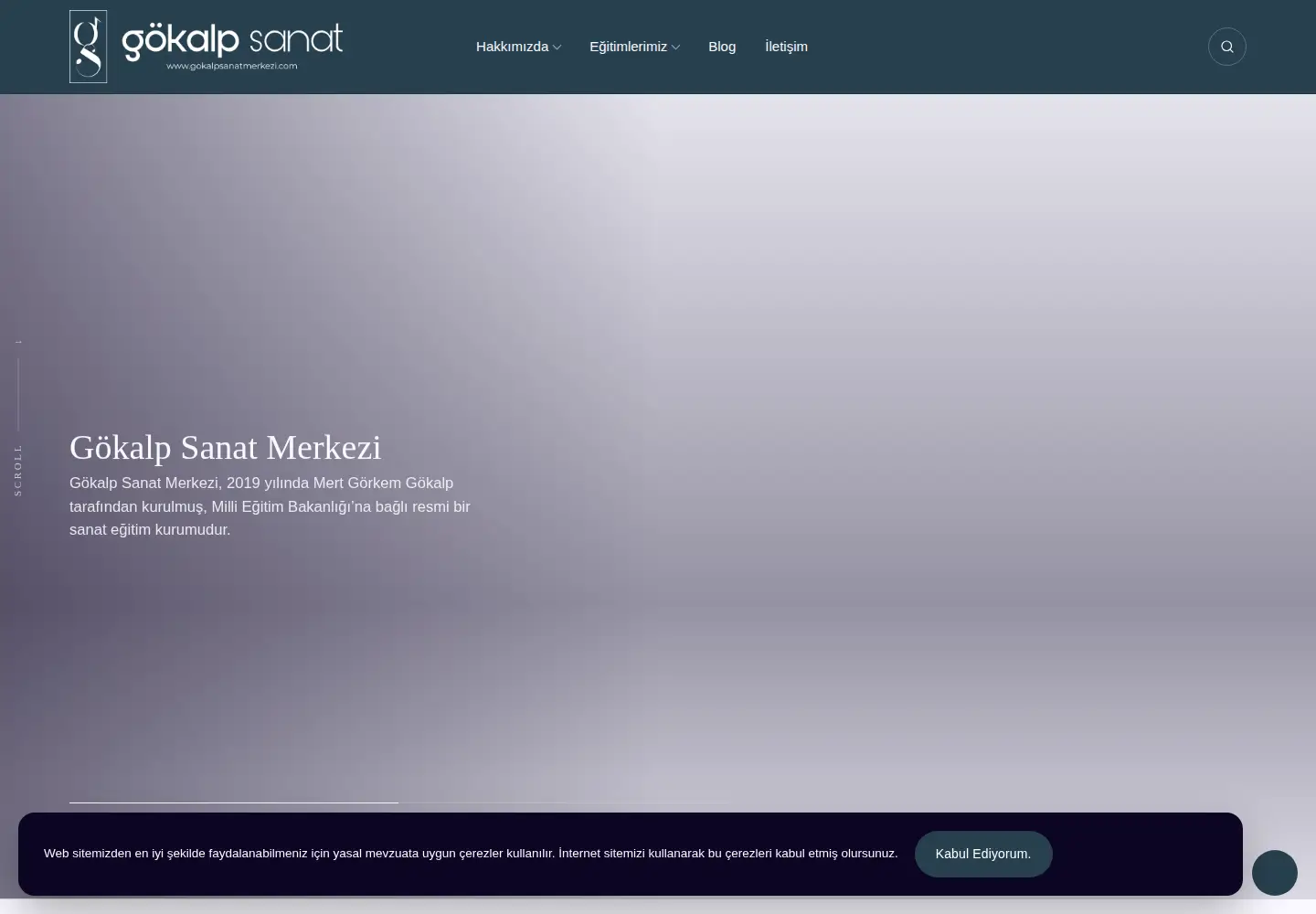 Screenshot of gokalpsanatmerkezi.com