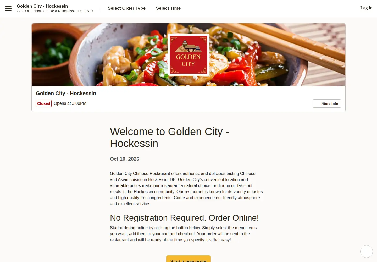 Screenshot of goldencityde.com