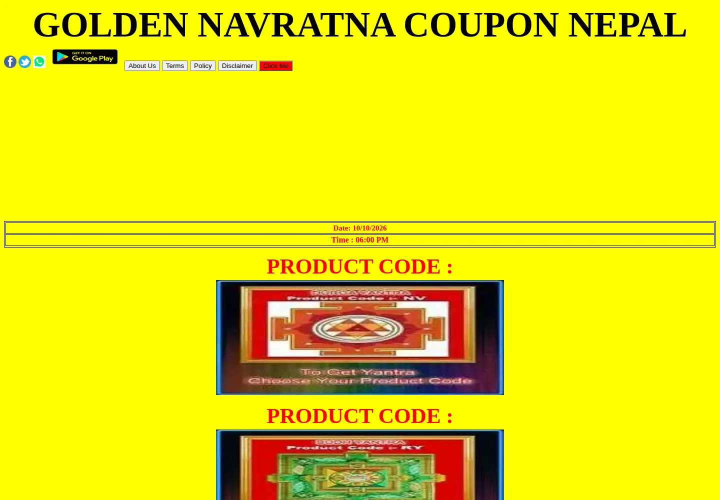 Screenshot of goldennavratnacouponnepal.com