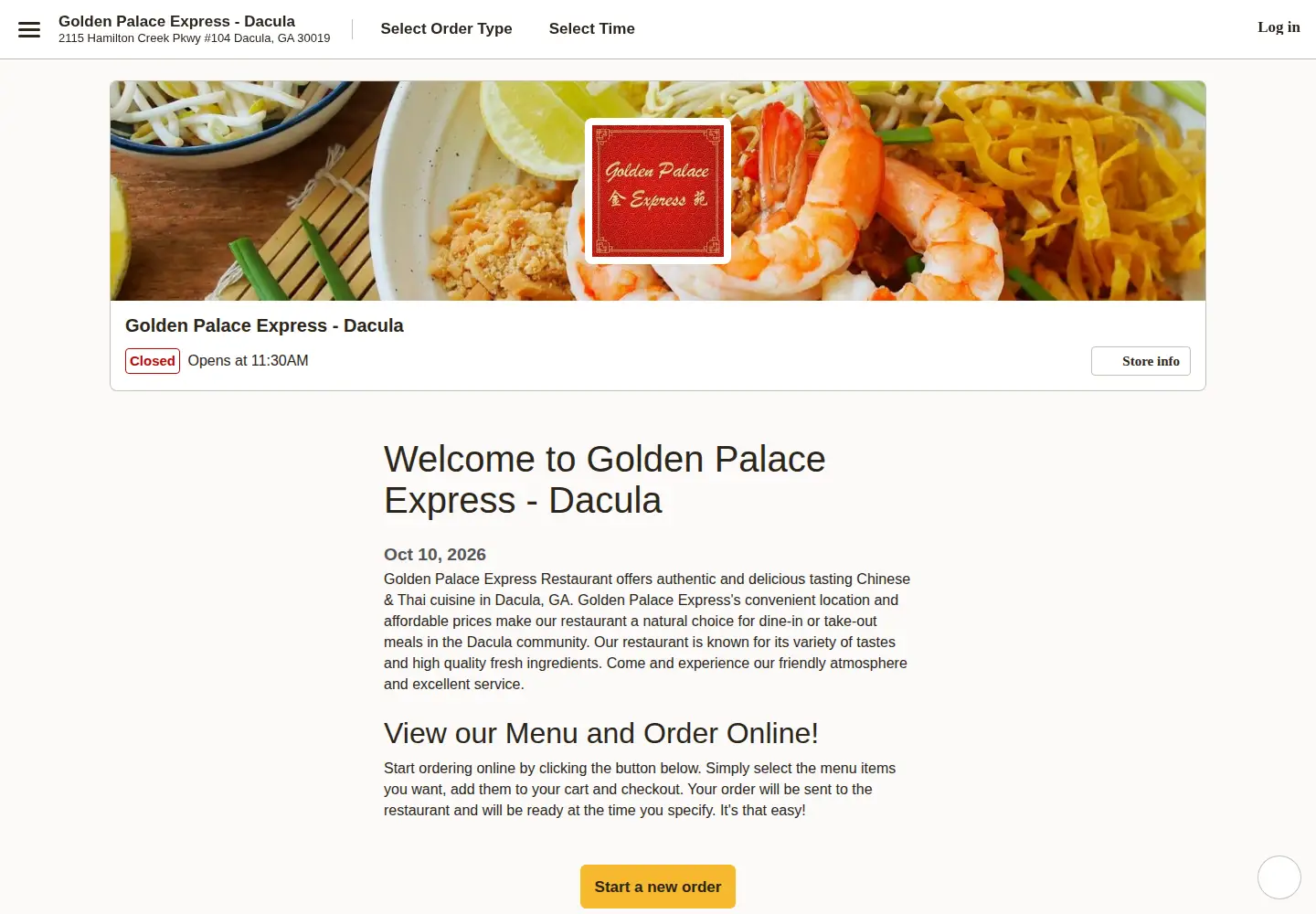 Captured homepage of goldenpalaceexpressga.com in the current scan