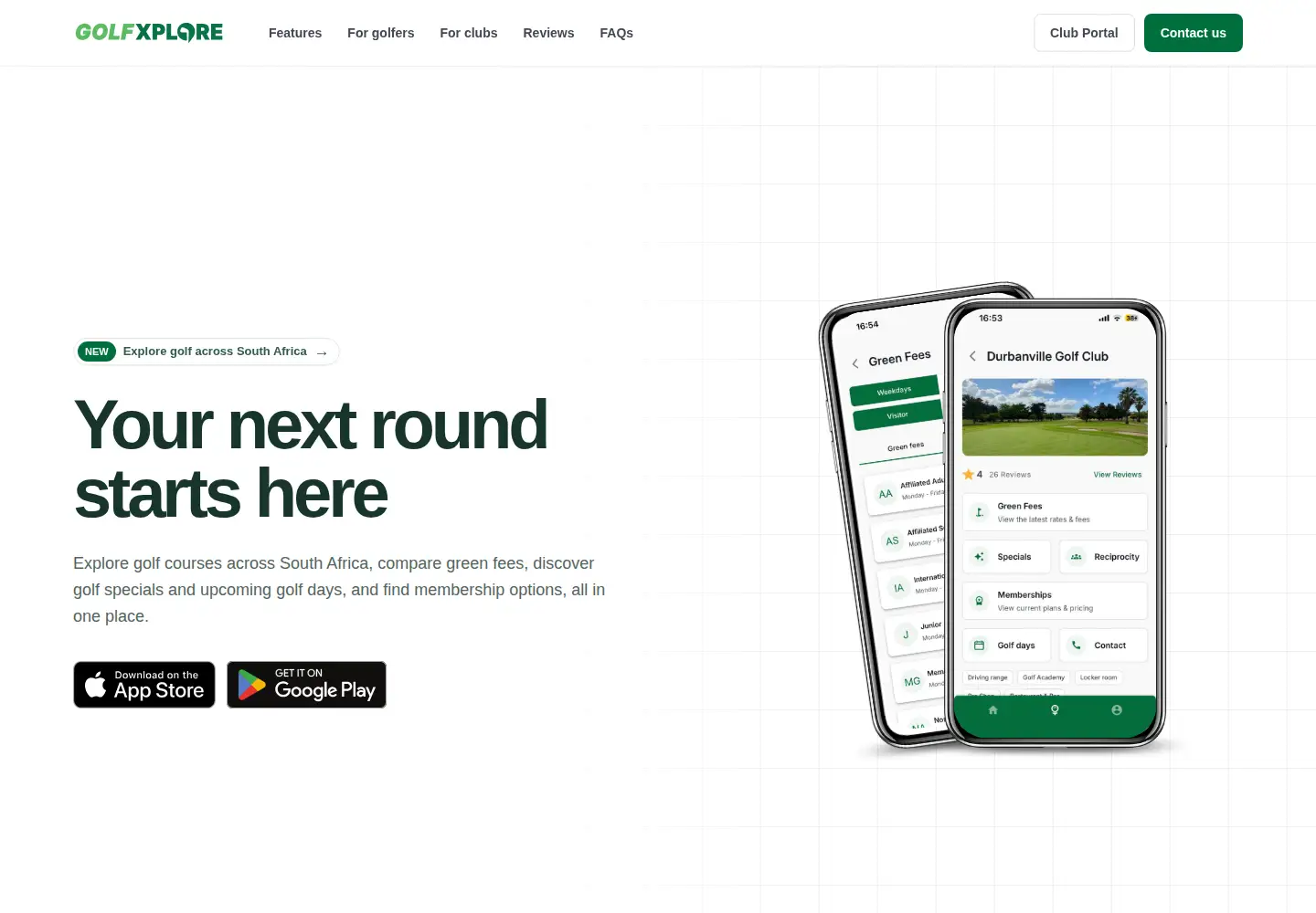 Captured homepage of golfxplore.com in the current scan