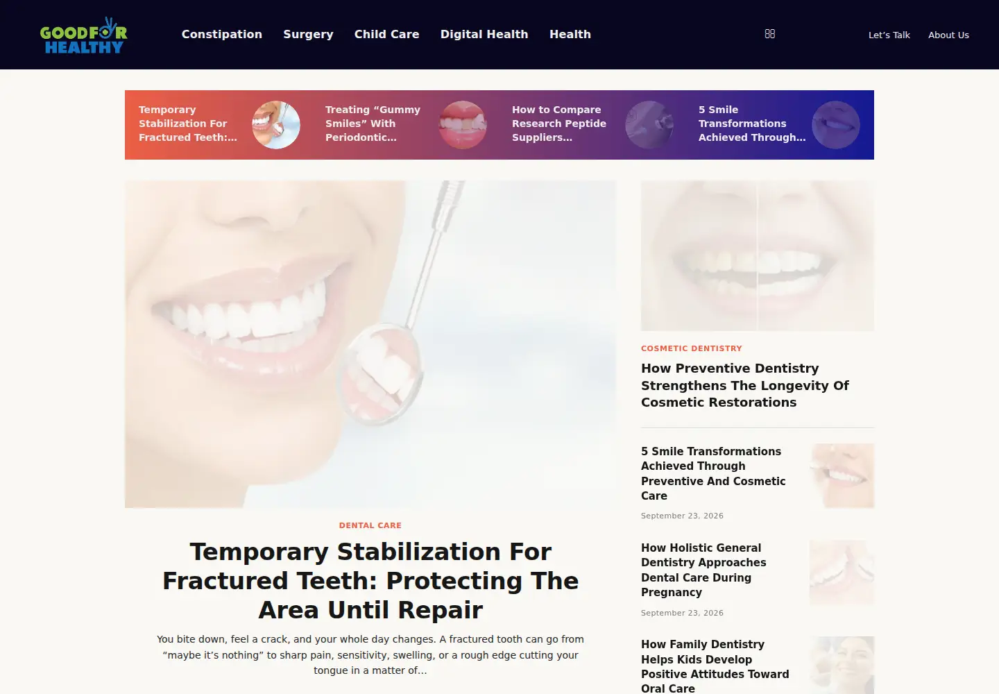 Screenshot of goodforhealthy.com