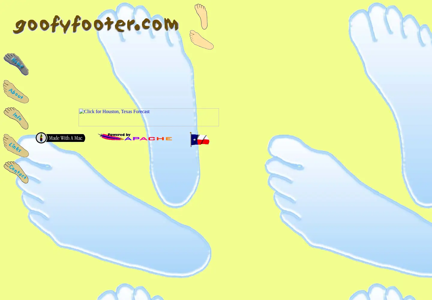 Captured homepage of goofyfooter.com in the current scan
