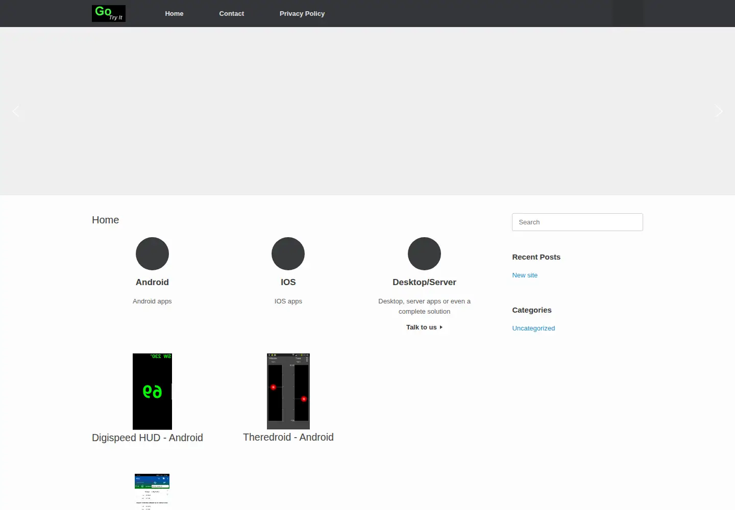 Screenshot of gotryit.com