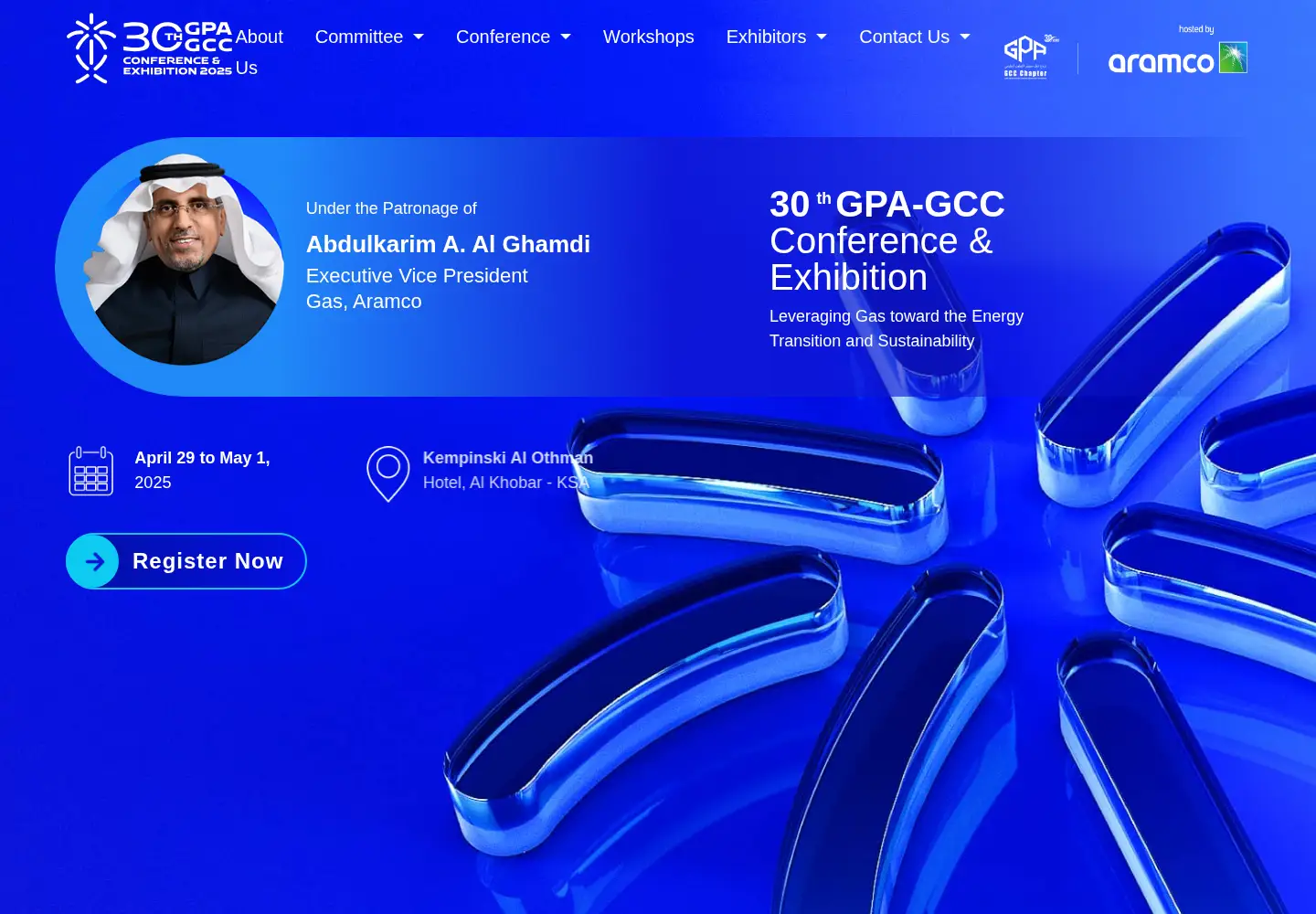 Captured homepage of gpagcc2025.com in the current scan