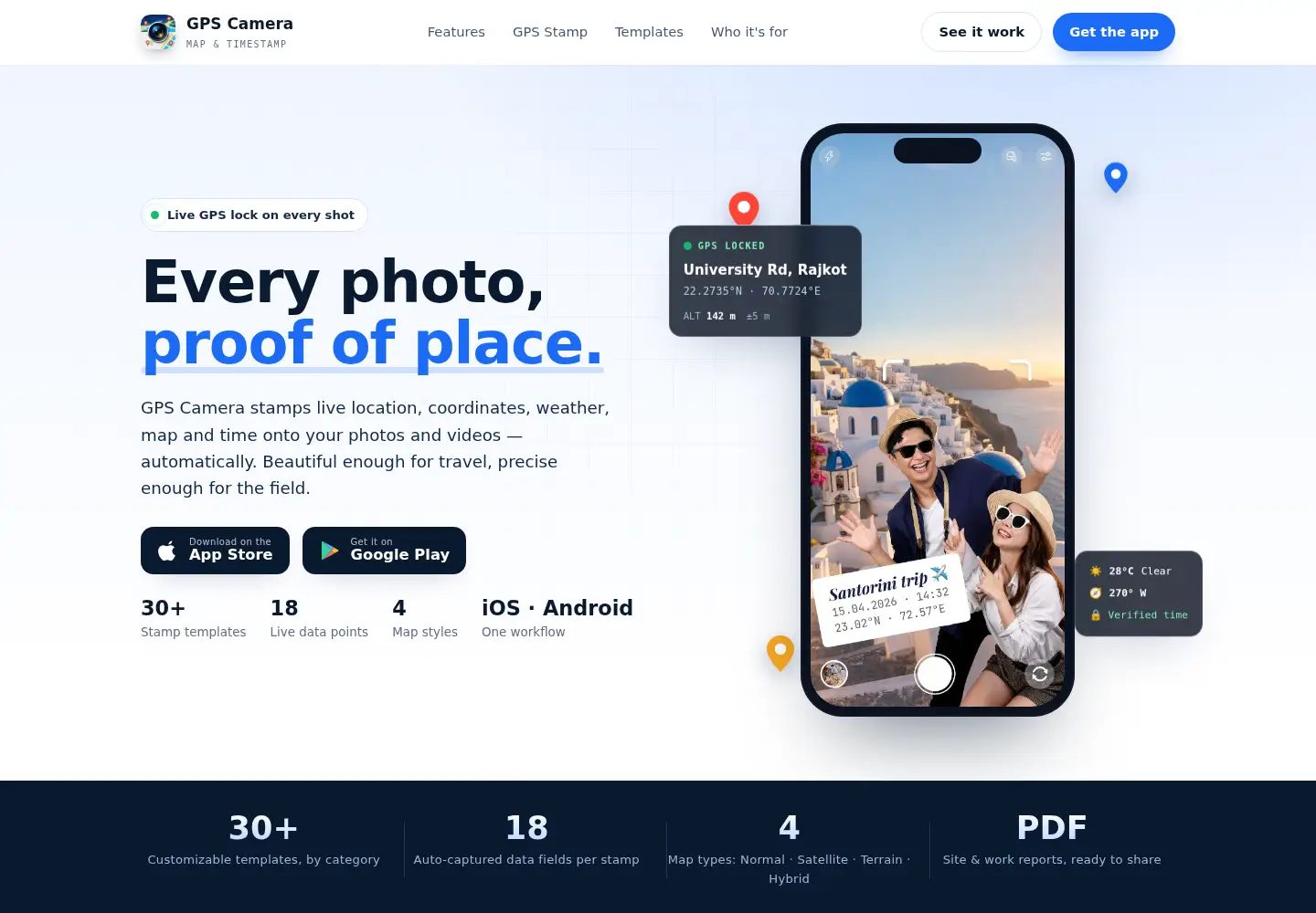 Screenshot of gps-camera.com
