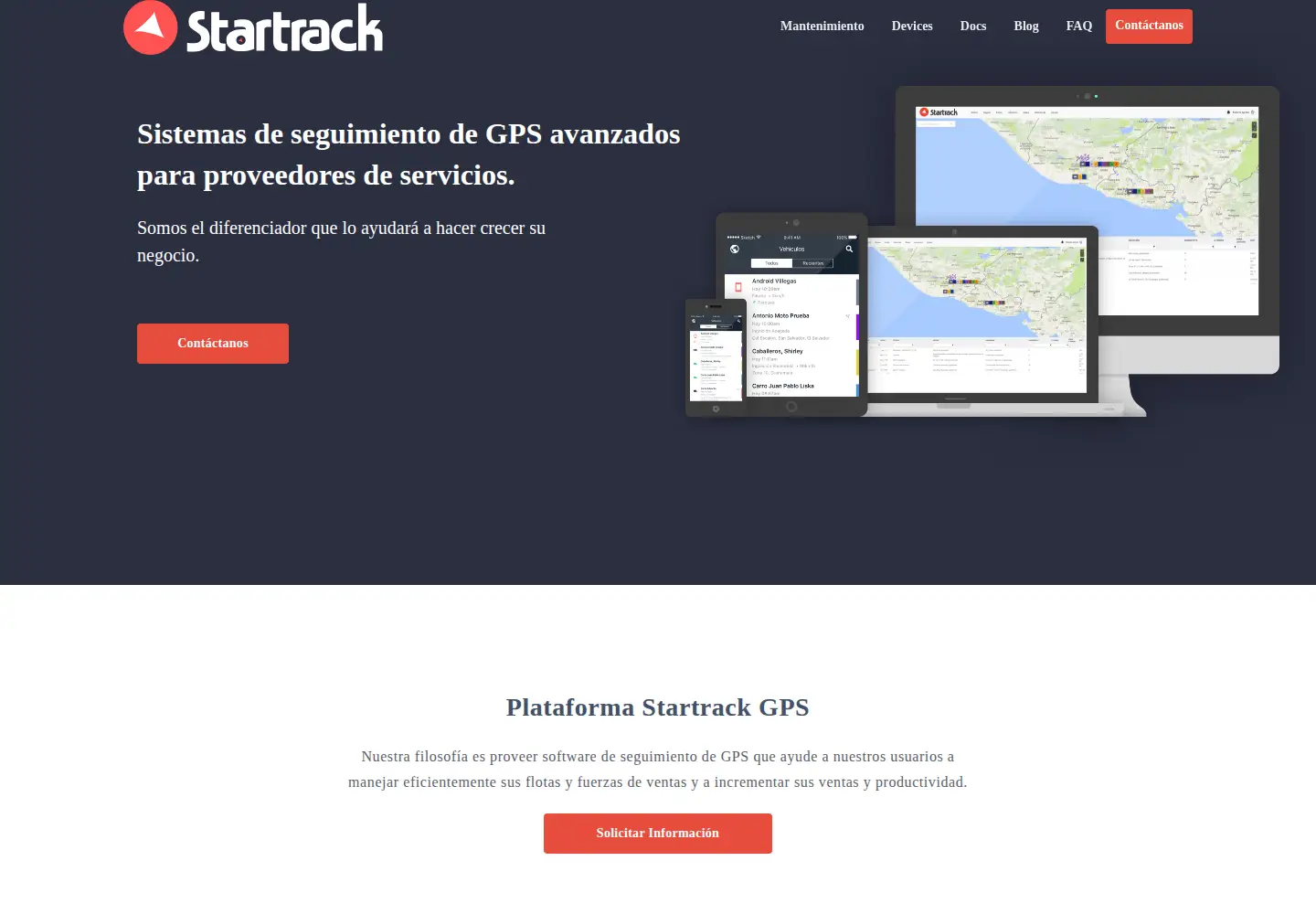 Captured homepage of gps-platform.com in the current scan