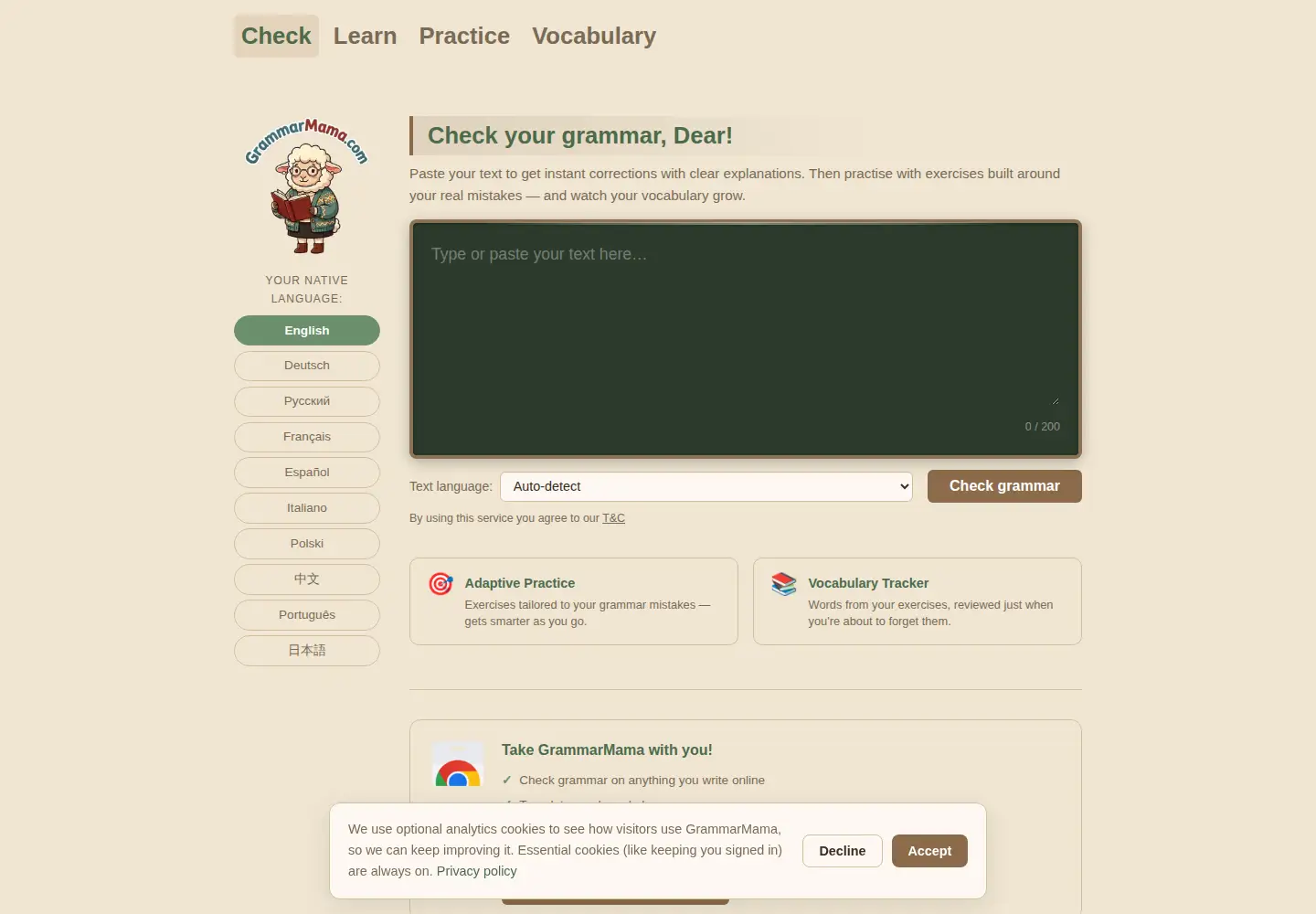 Screenshot of grammarmama.com