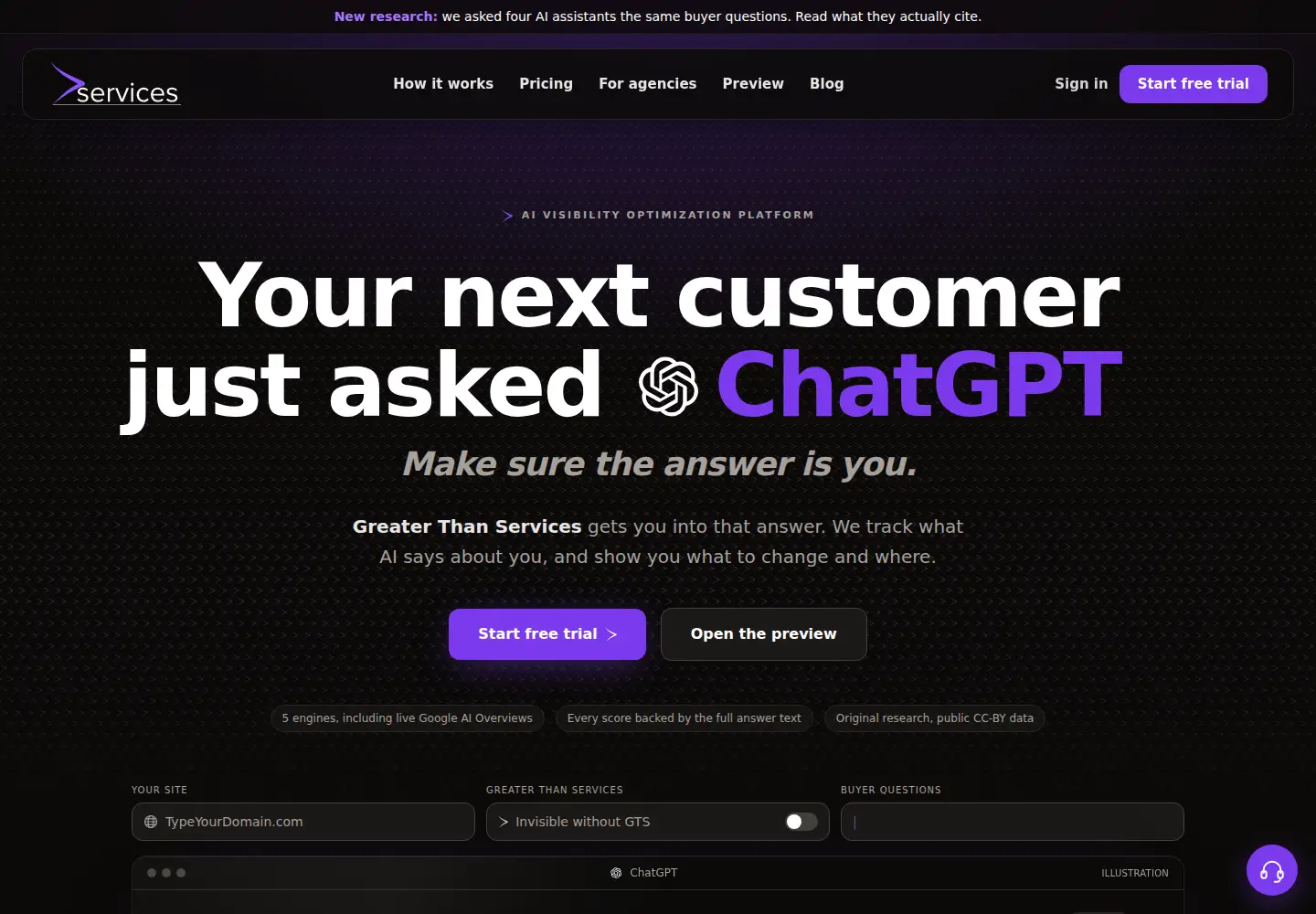 Screenshot of greaterthanservices.com