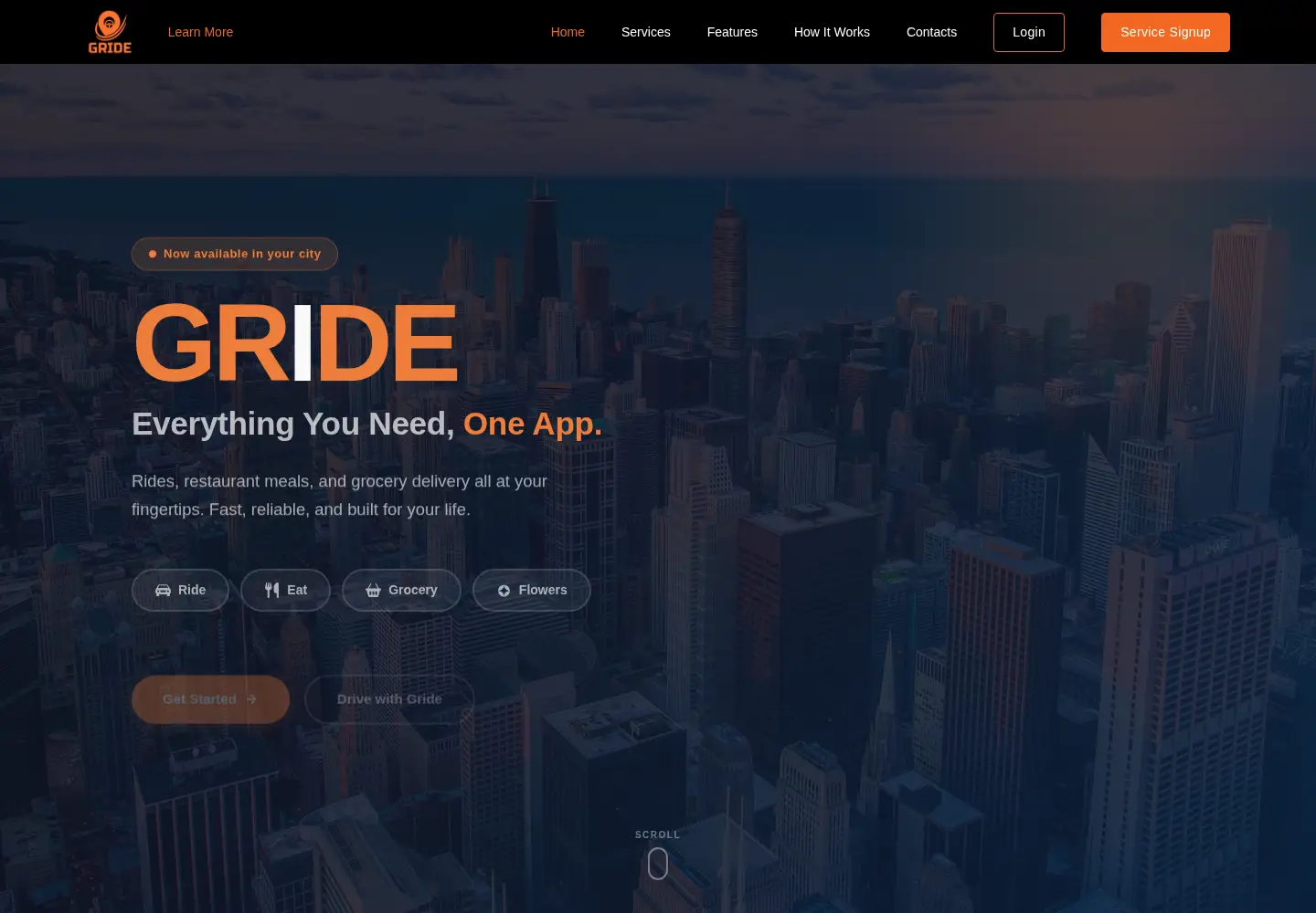 Screenshot of gridetech.com