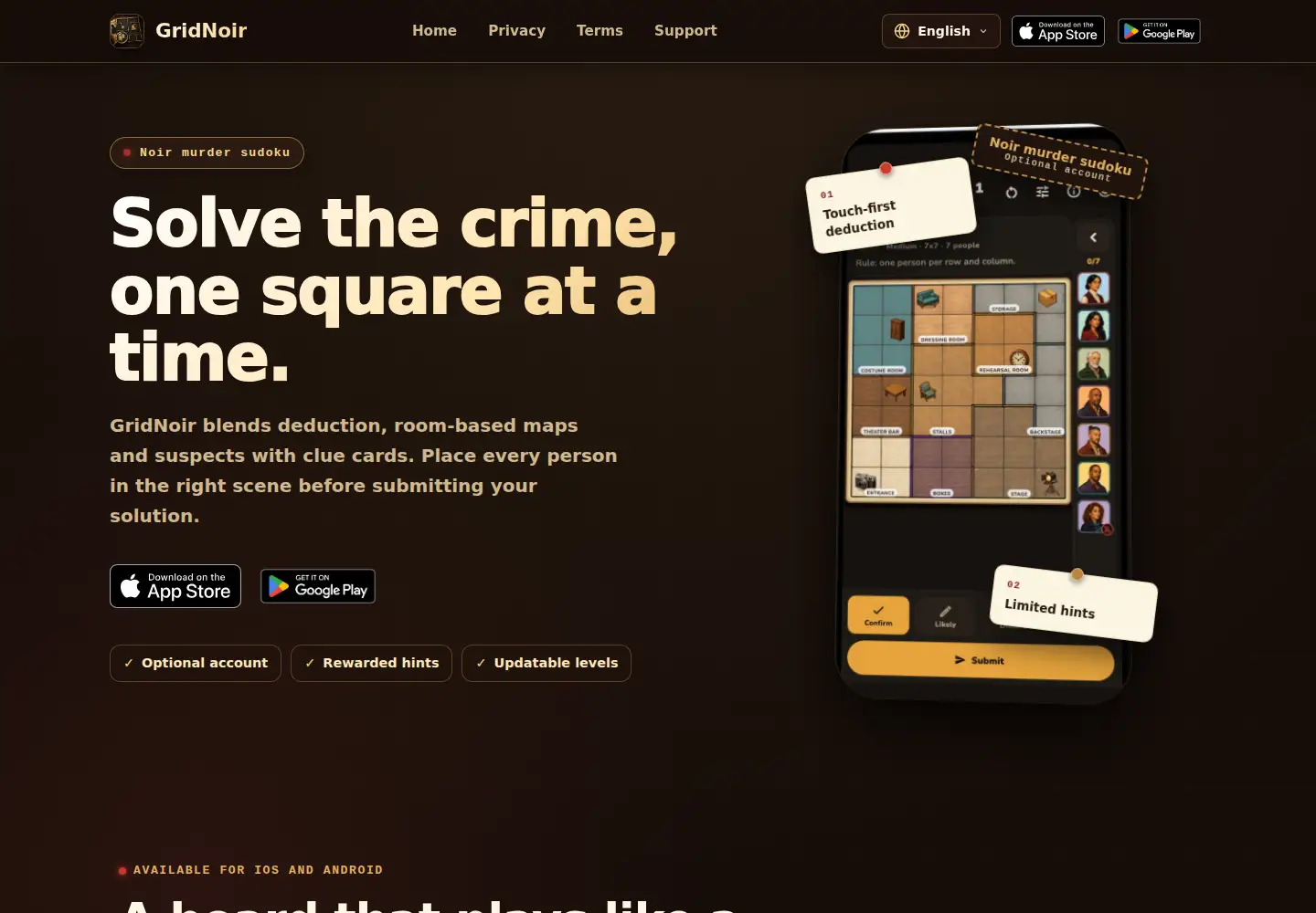 Screenshot of gridnoir.com