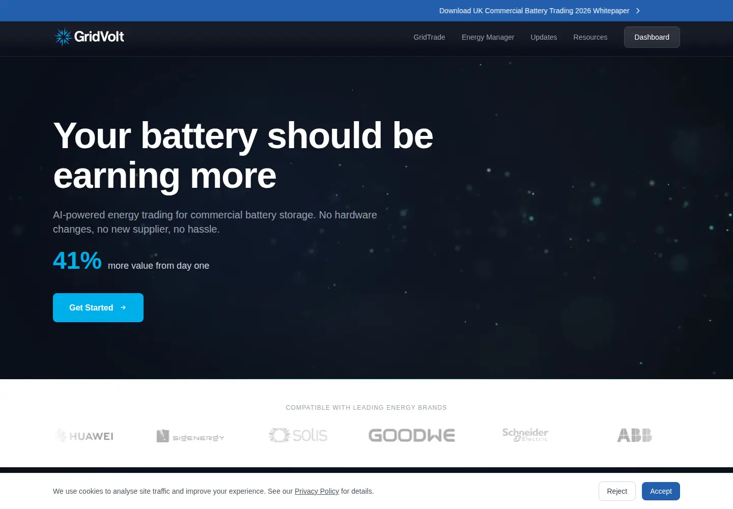 Screenshot of gridvolt.com
