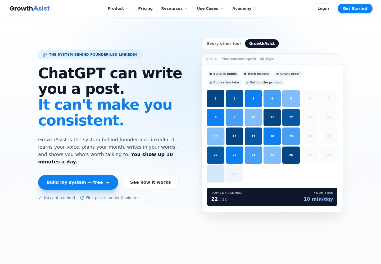 Captured homepage of growthasist.com in the current scan