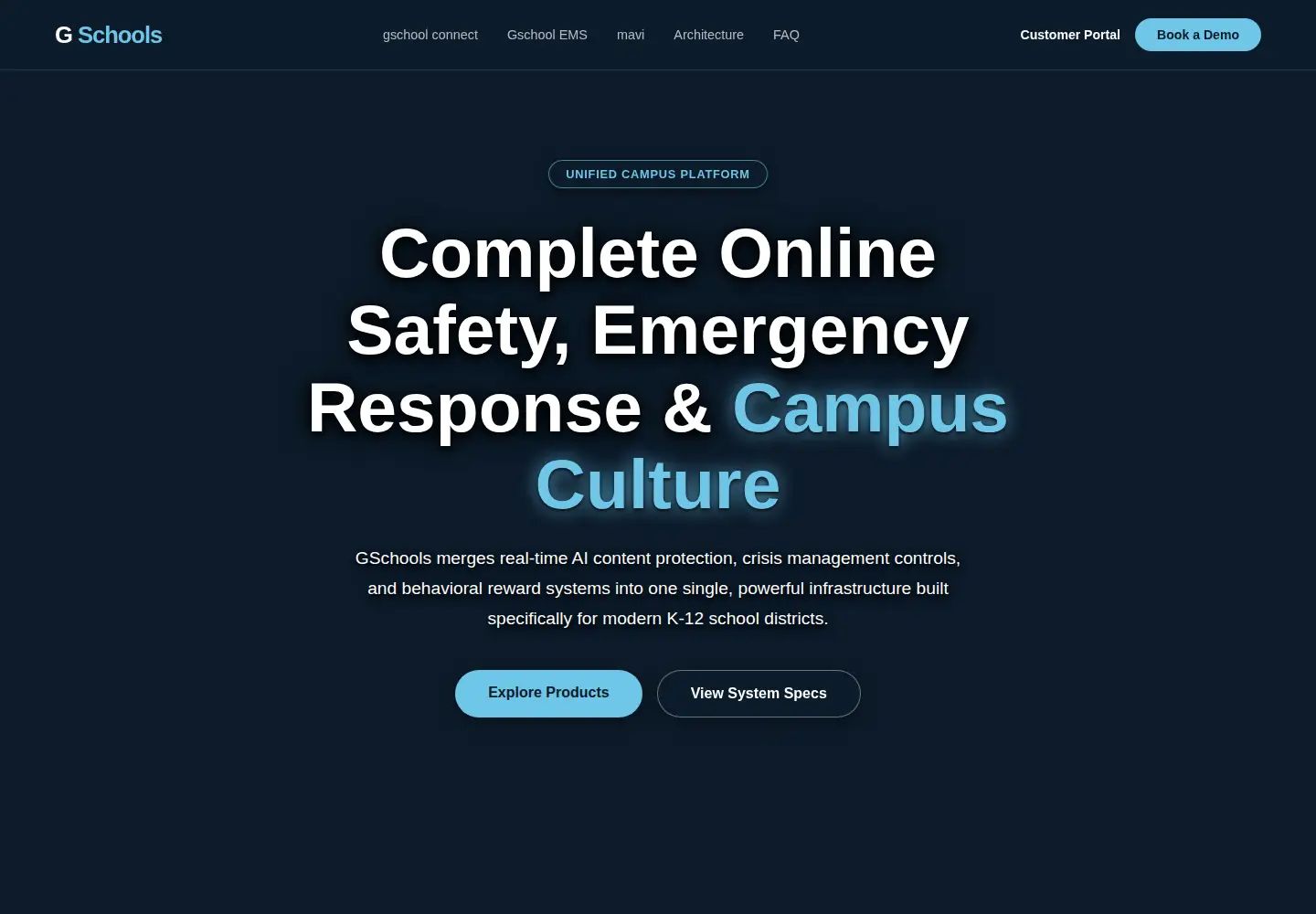 Screenshot of gschool-systems.com