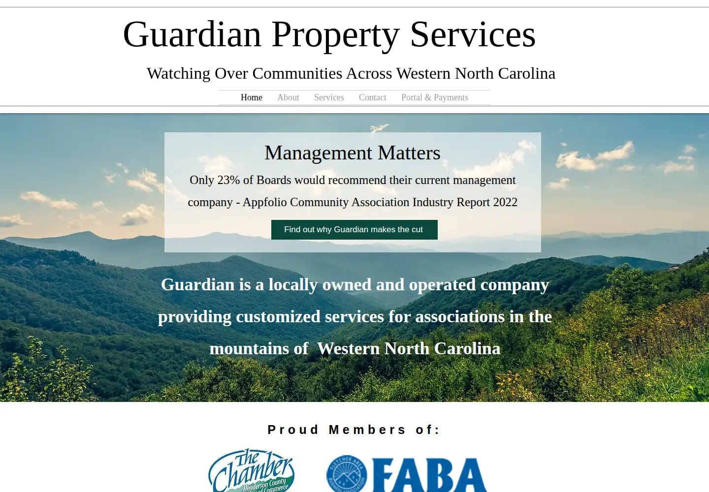Screenshot of guardianwnc.com