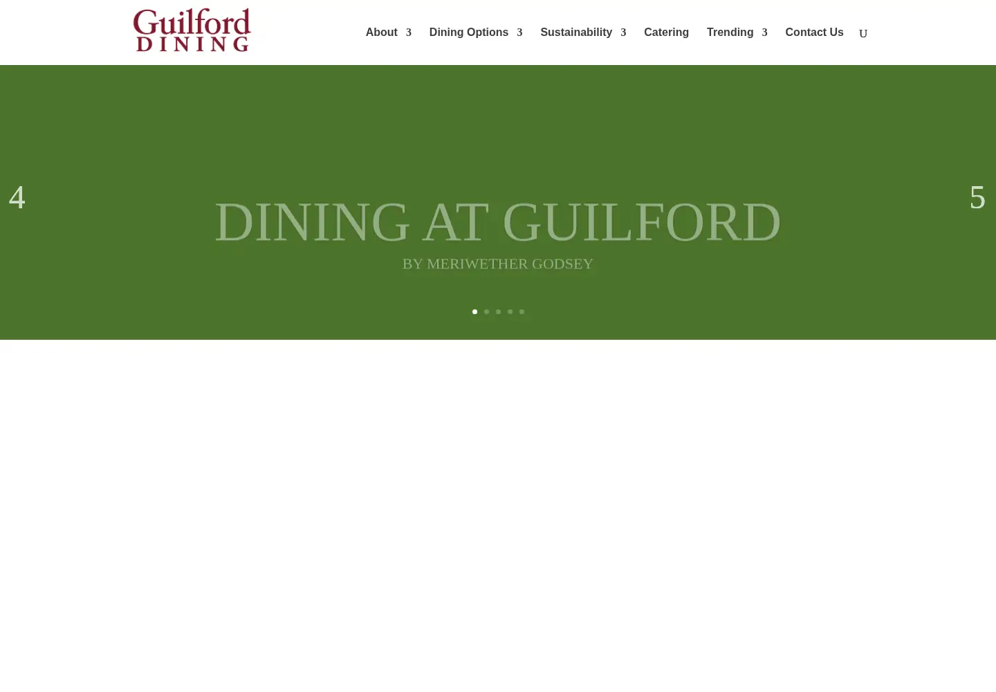 Captured homepage of guilforddining.com in the current scan