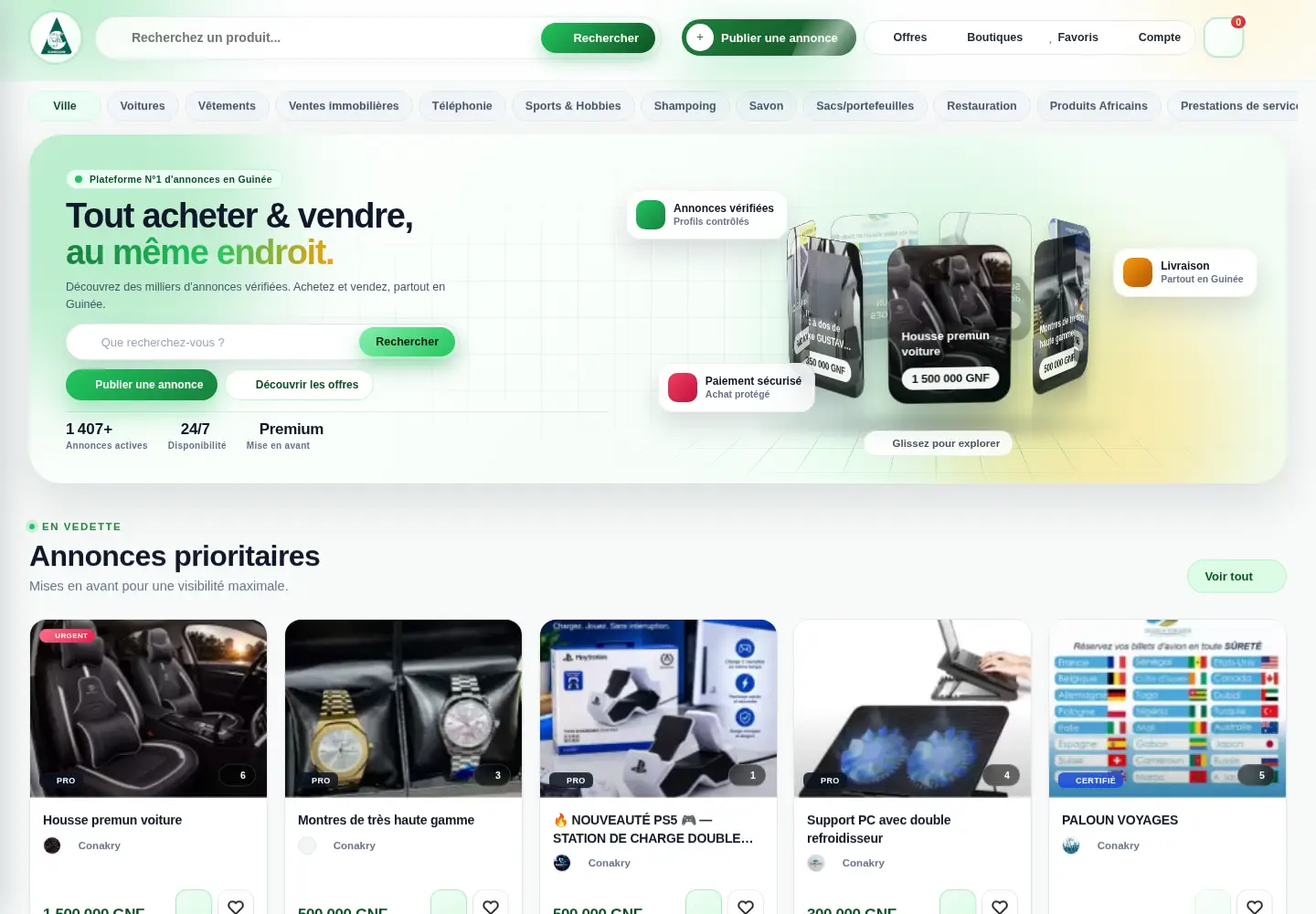 Screenshot of guineezon.com