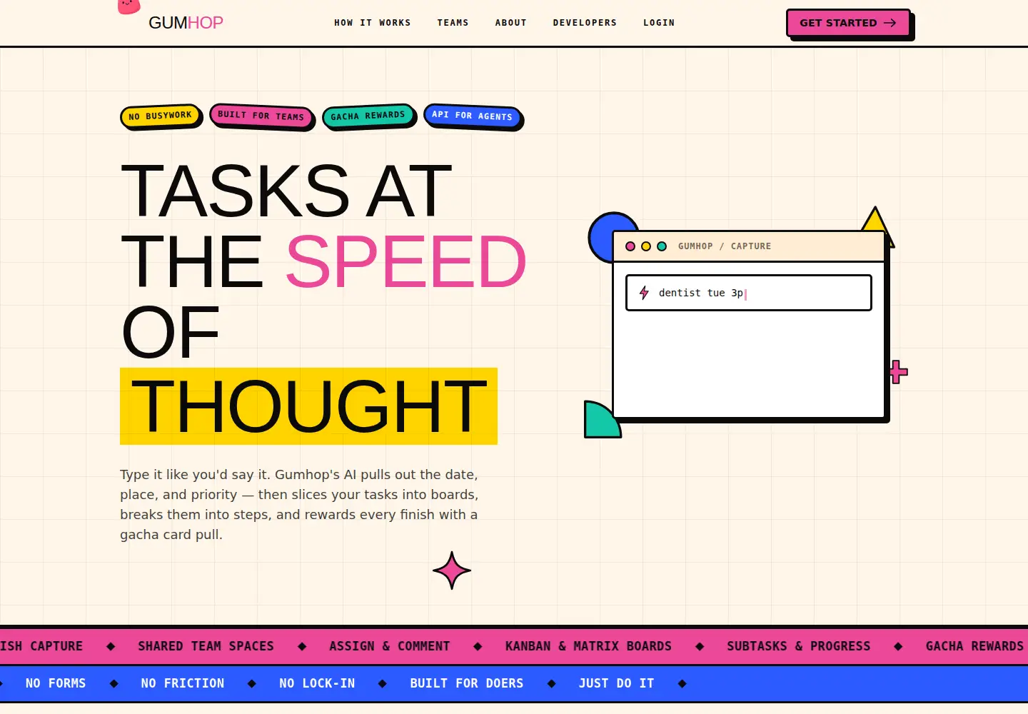 Screenshot of gumhop.com