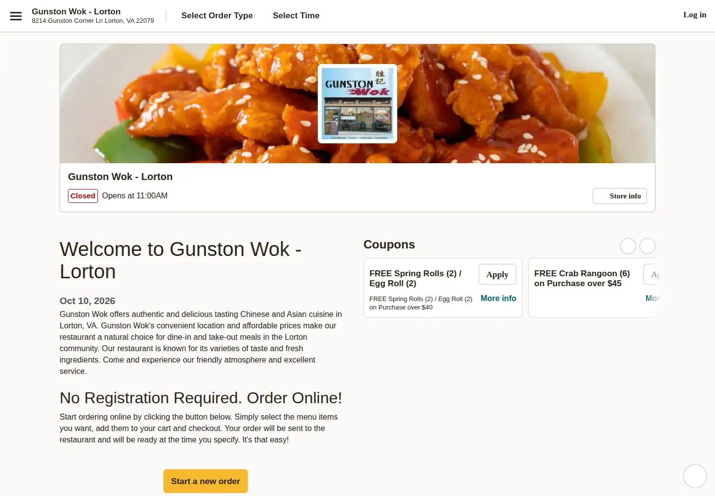 Captured homepage of gunstonwokva.com in the current scan