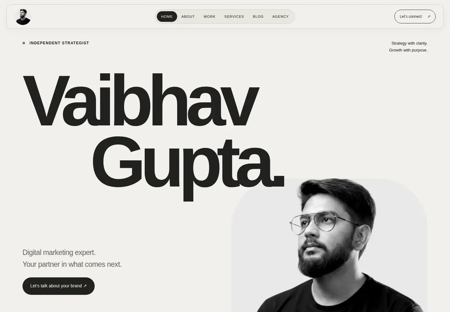 Captured homepage of guptavaibhav.com in the current scan
