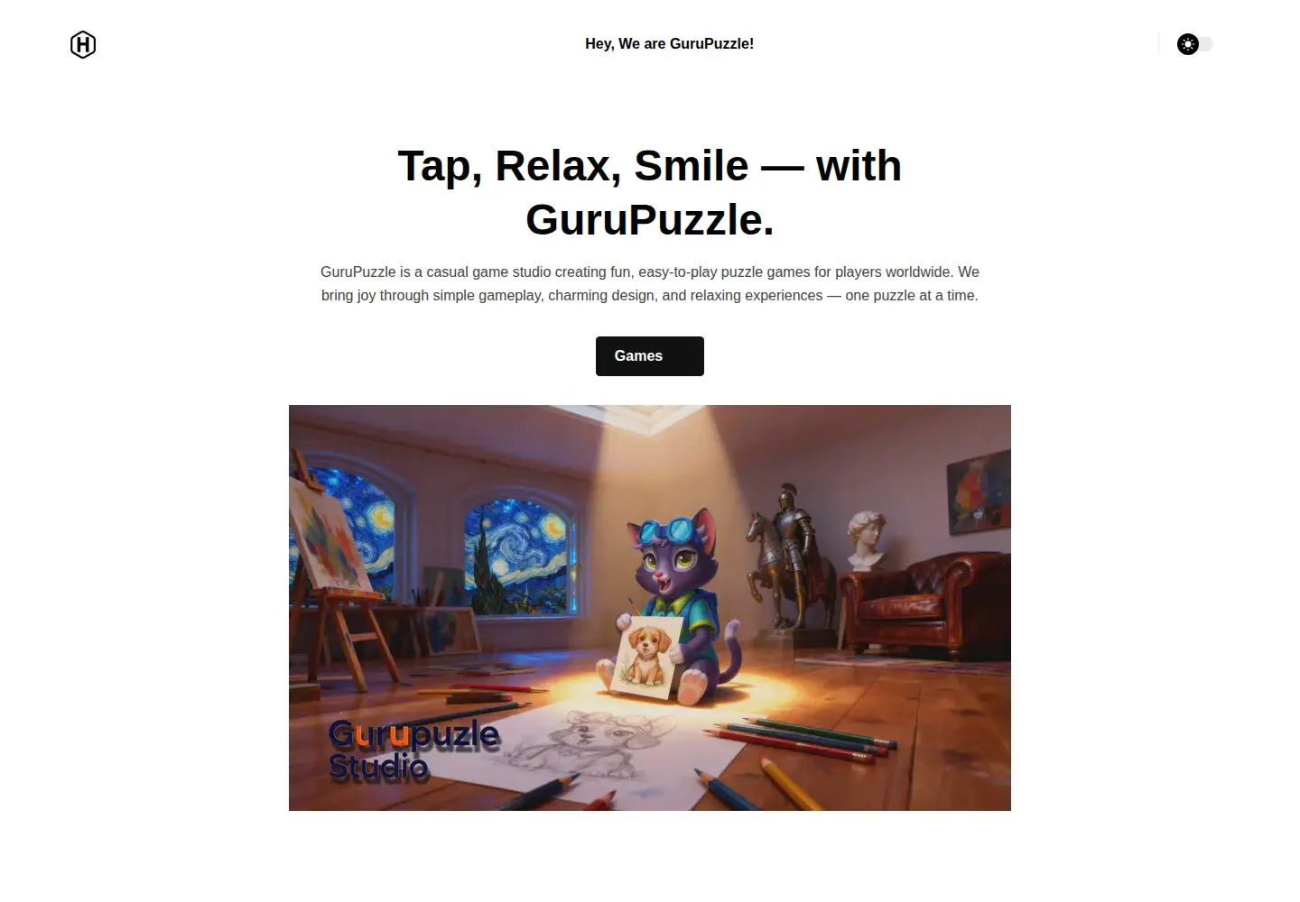 Captured homepage of gurupuzzle.com in the current scan