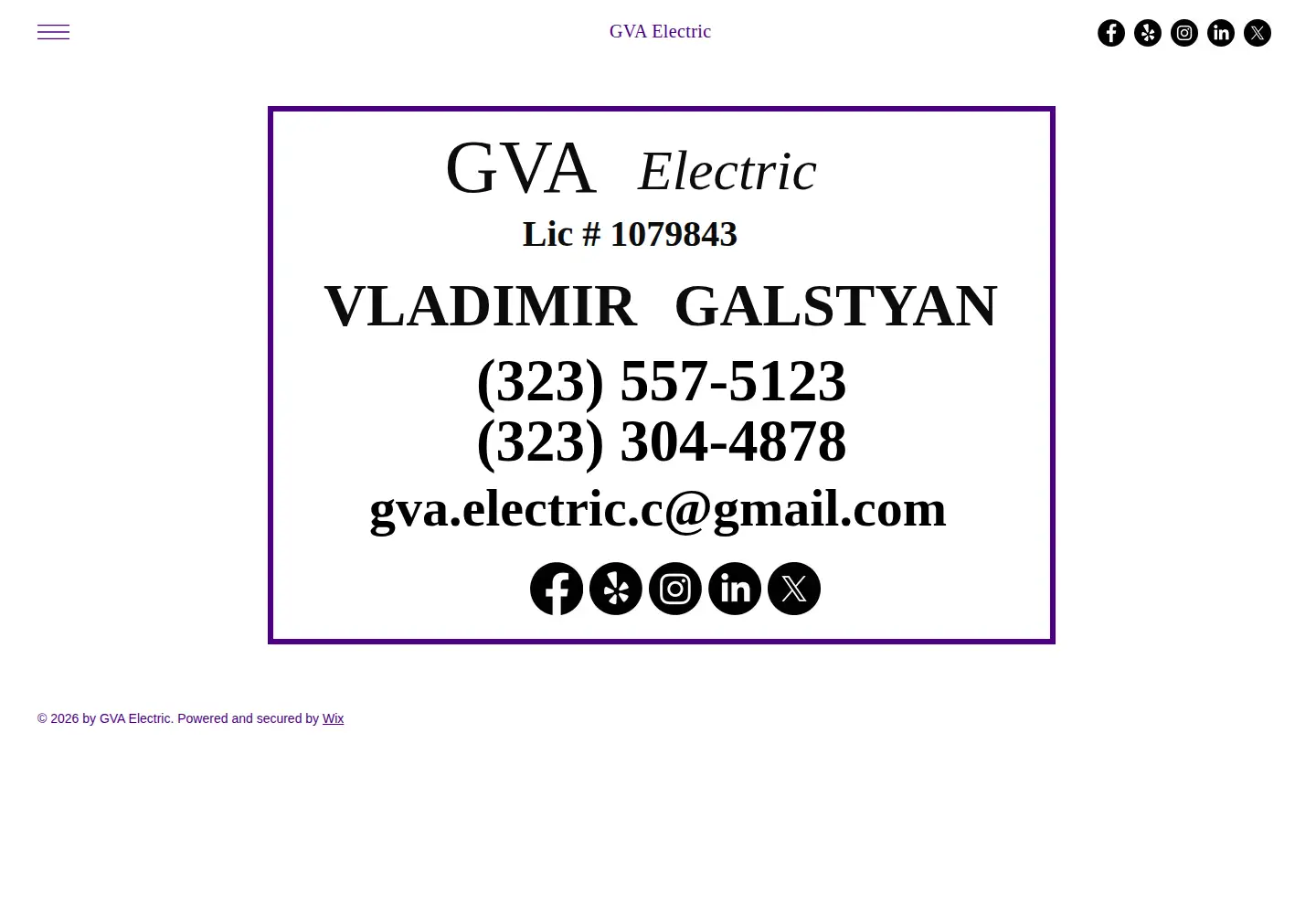 Screenshot of gva-electric.com