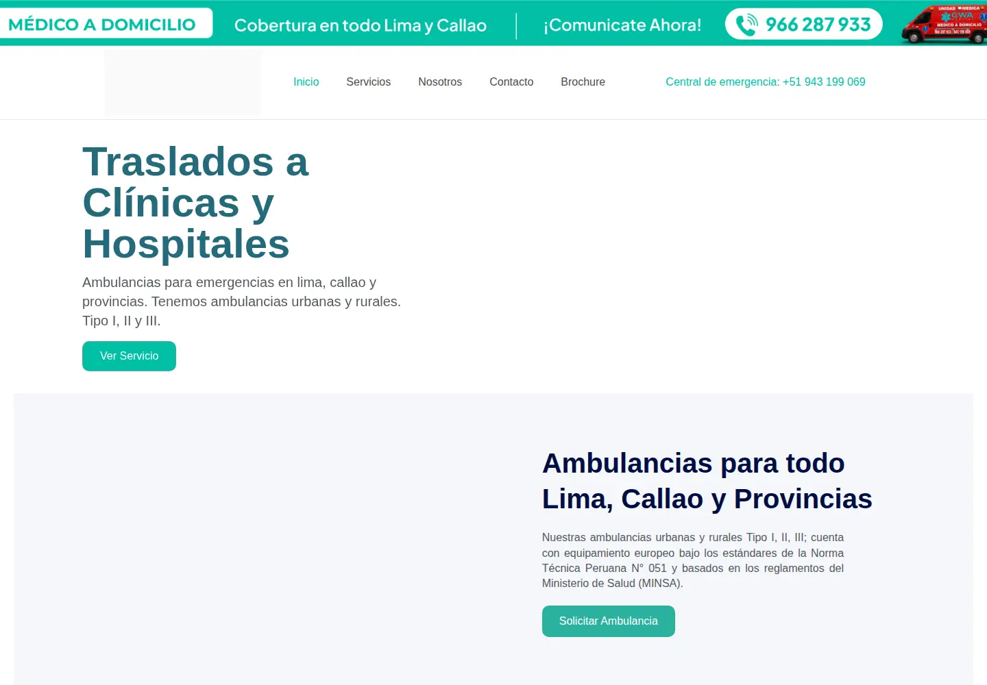 Captured homepage of gwamedical.com in the current scan