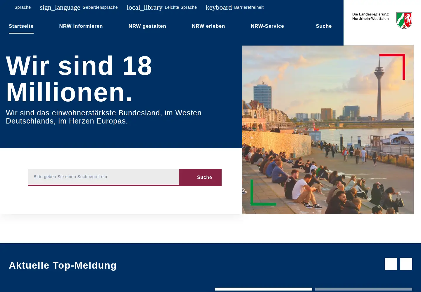 Screenshot of nrw.de