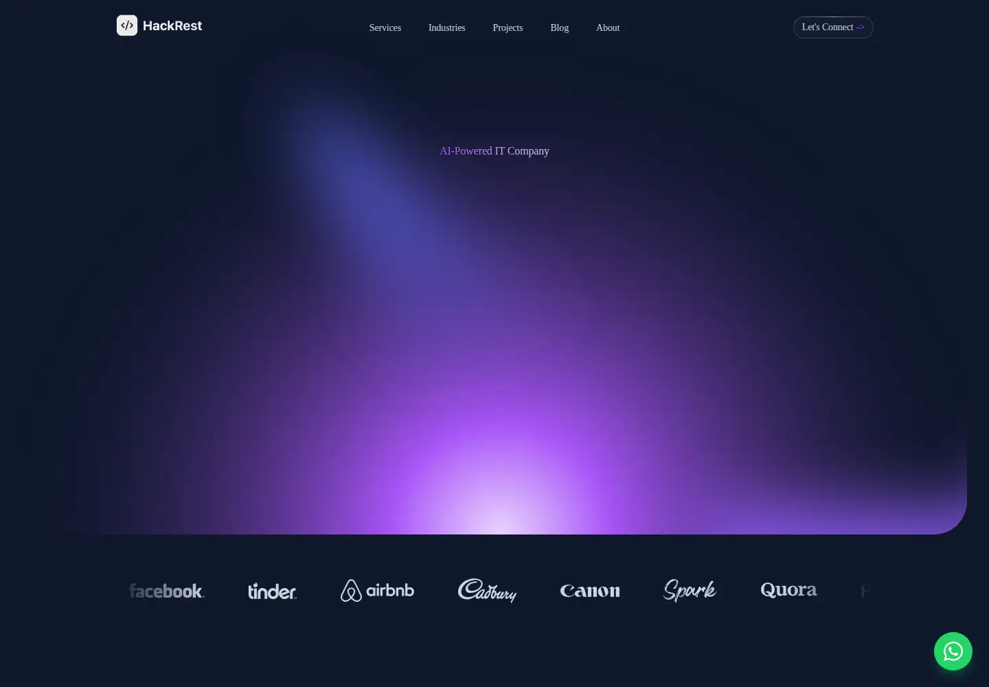Captured homepage of hackrest.com in the current scan