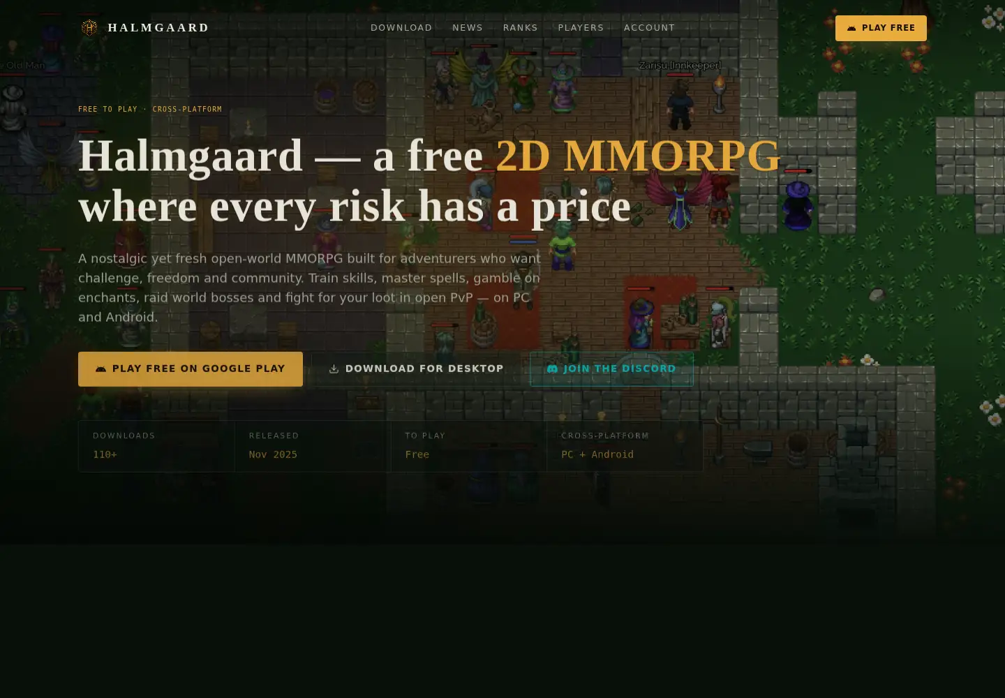 Captured homepage of halmgaard.com in the current scan