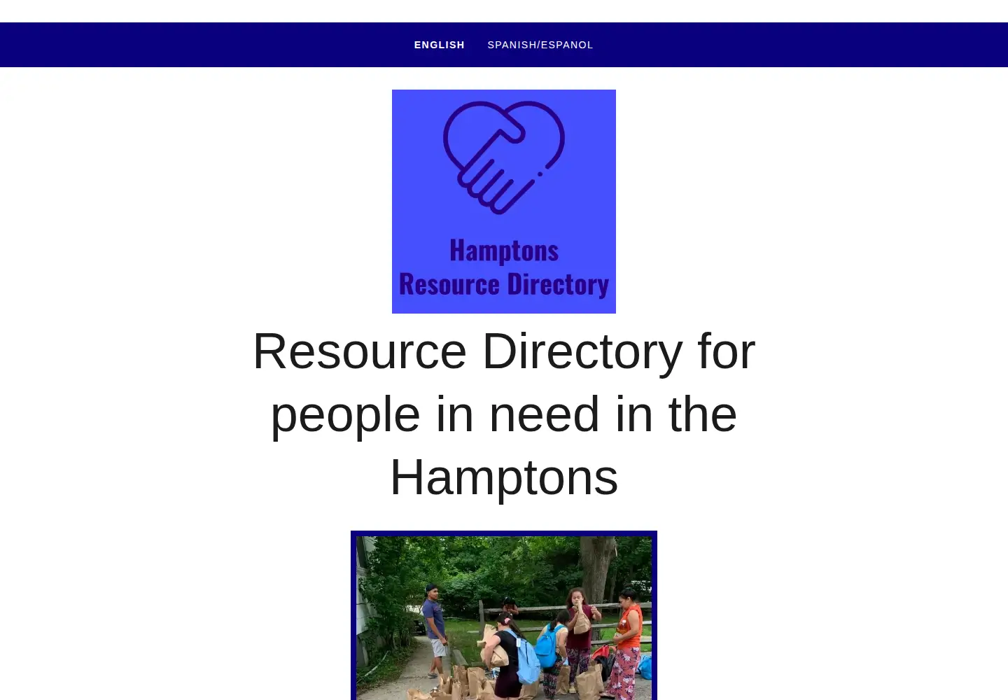 Captured homepage of hamptonsresourcedirectory.com in the current scan