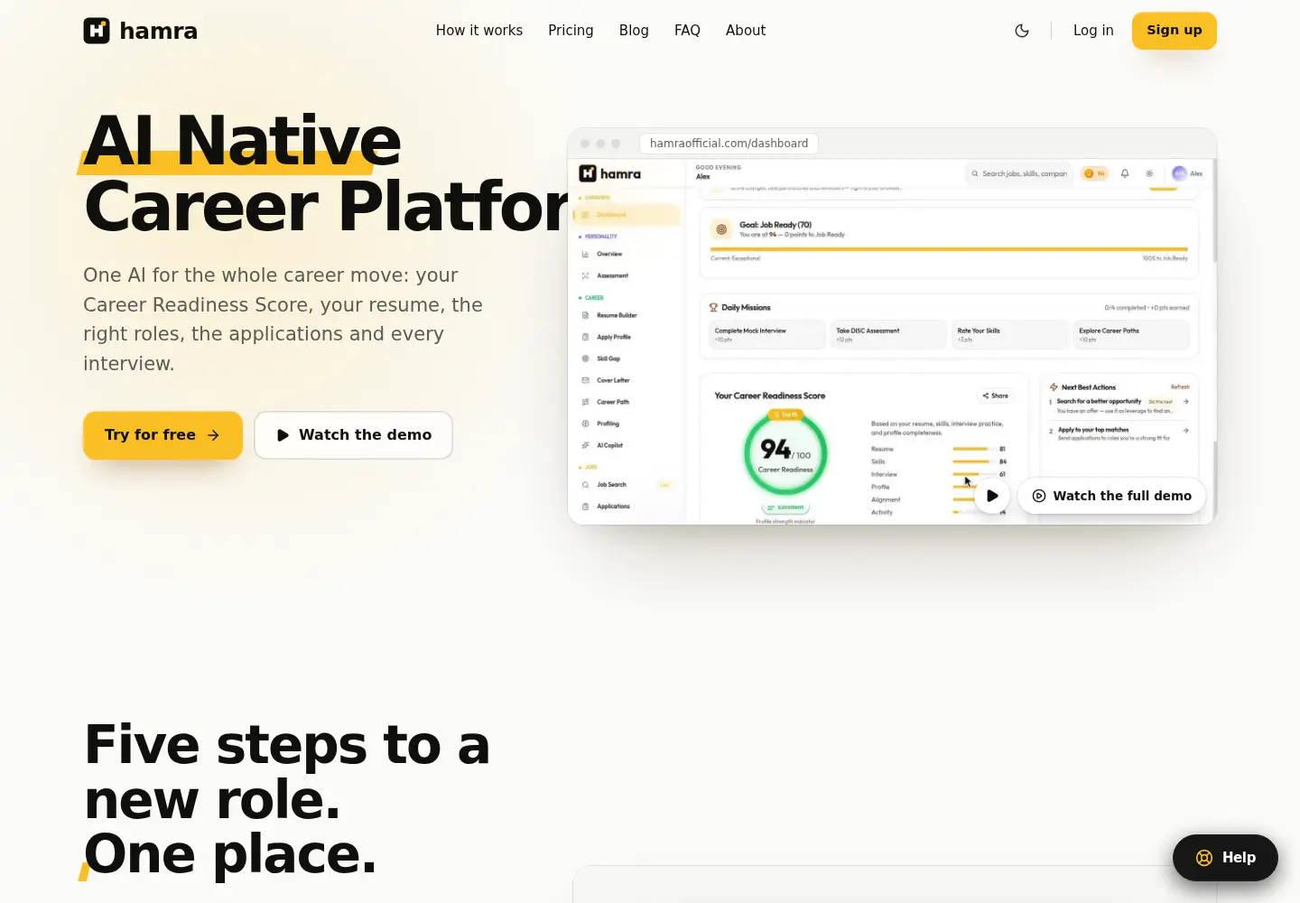 Screenshot of hamraofficial.com