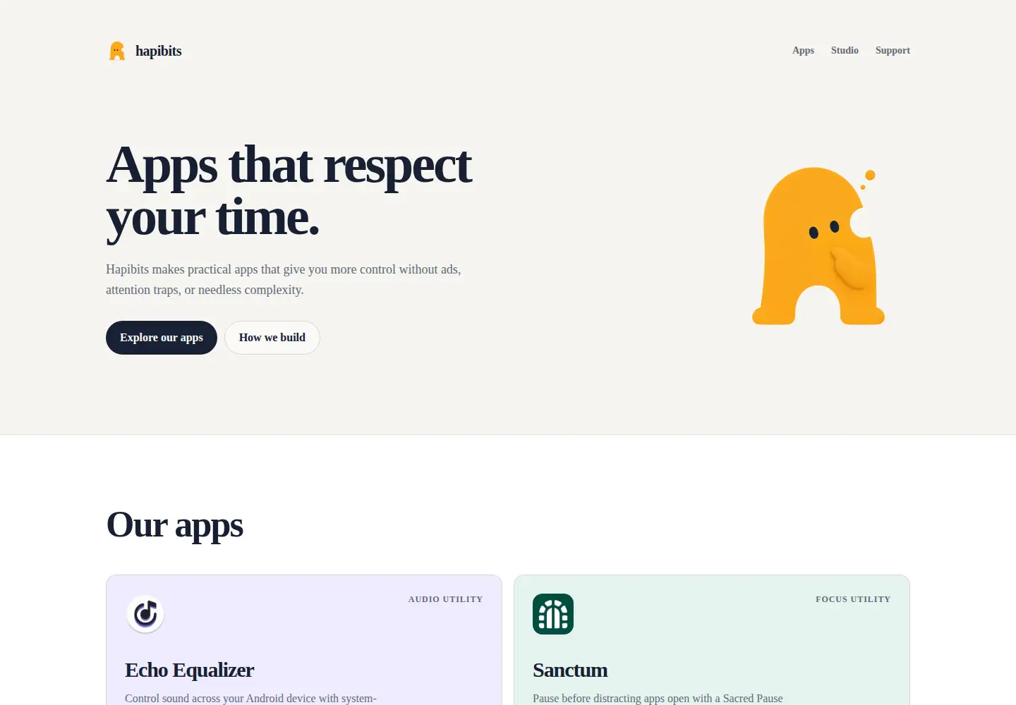 Screenshot of hapibits.com