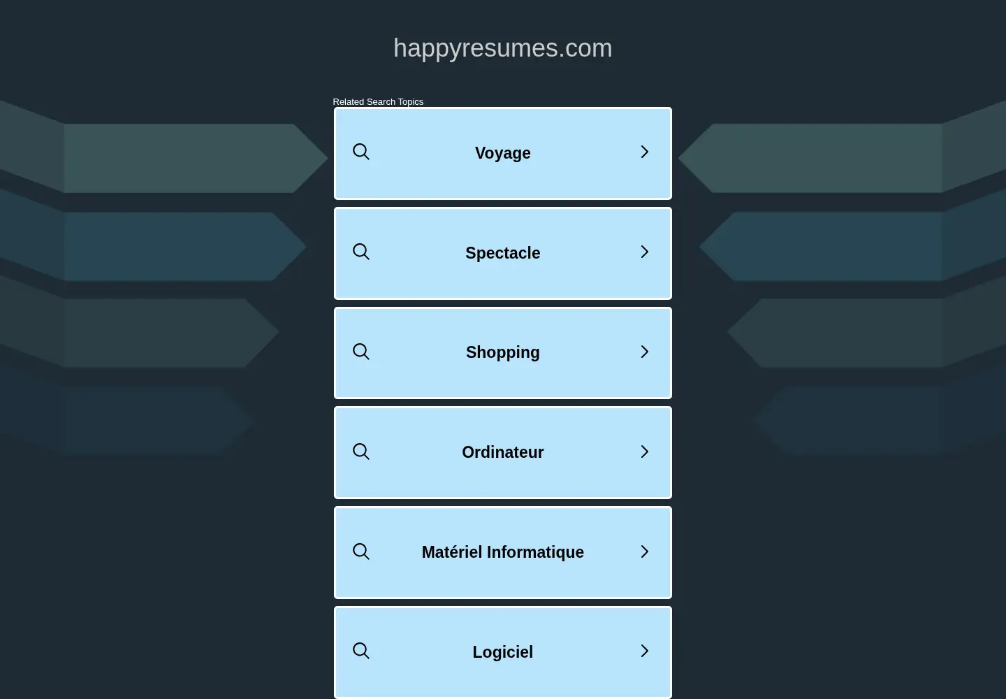 Captured homepage of happyresumes.com in the current scan
