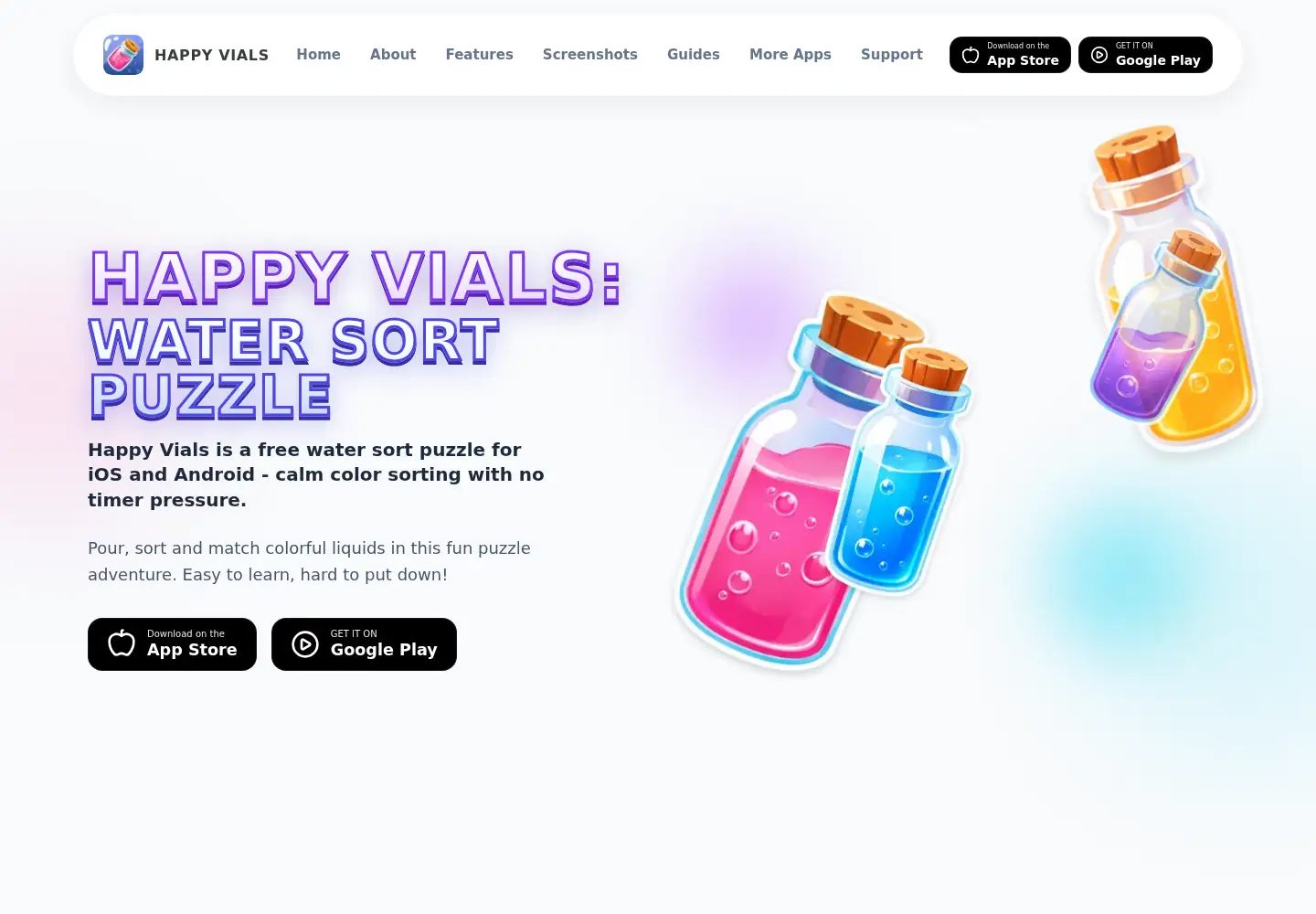 Screenshot of happyvials.com