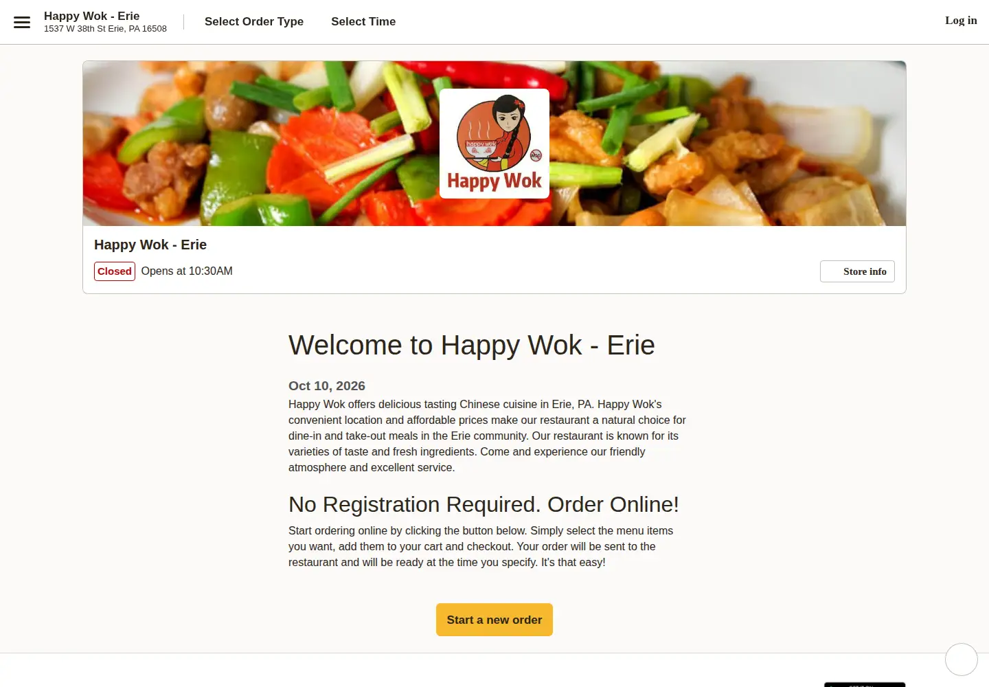 Screenshot of happywokeriepa.com