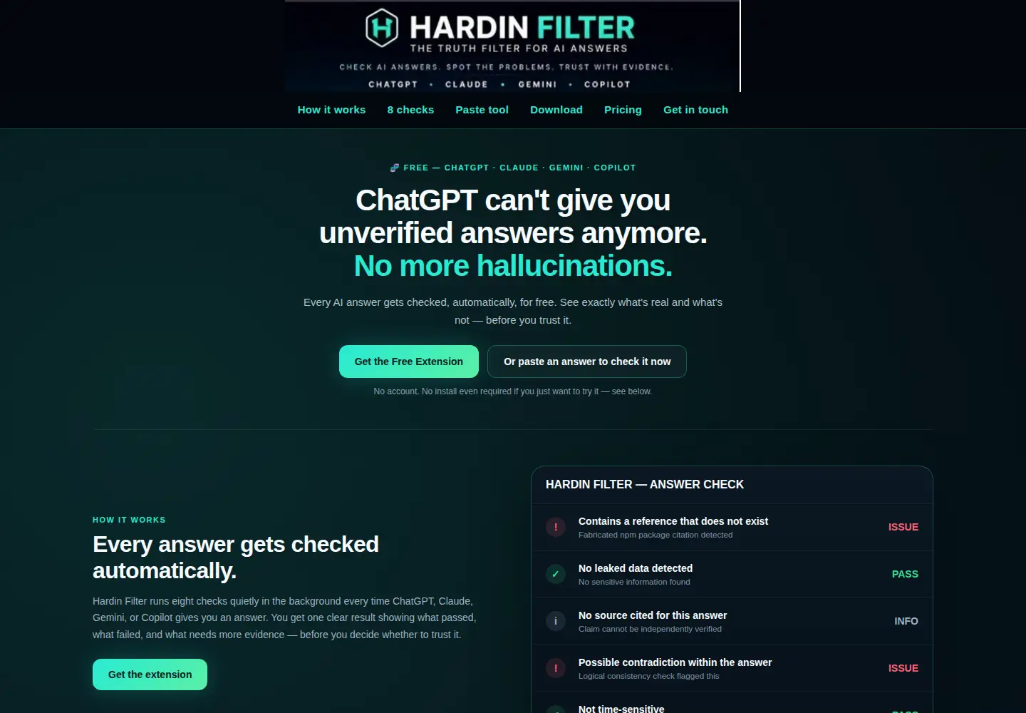 Screenshot of hardinfilter.com