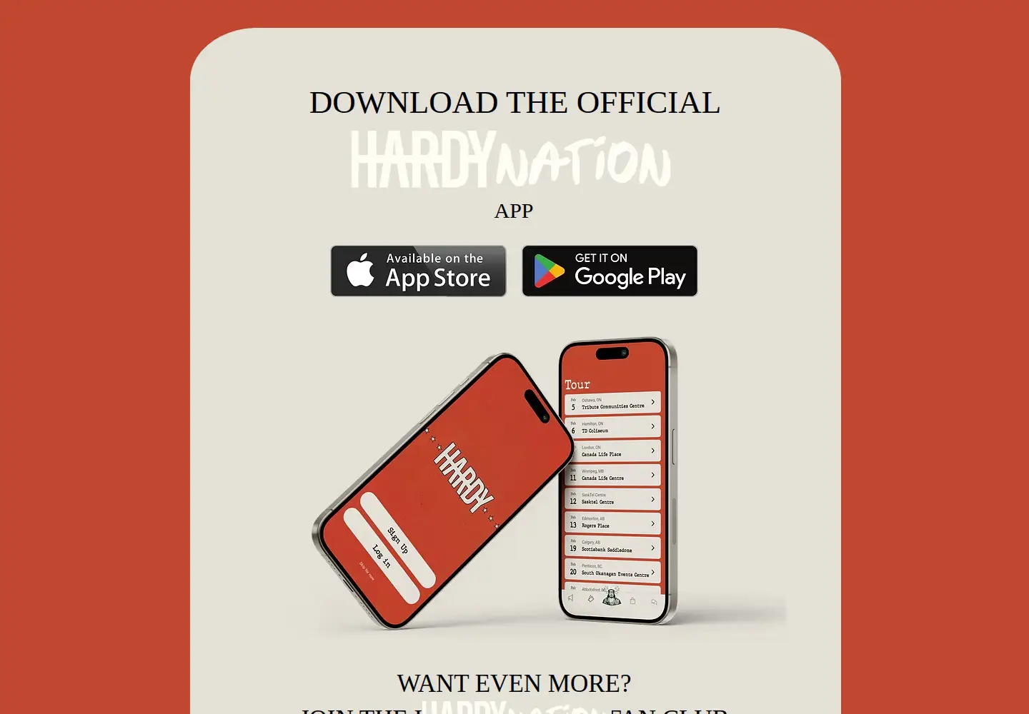 Screenshot of hardynationapp.com