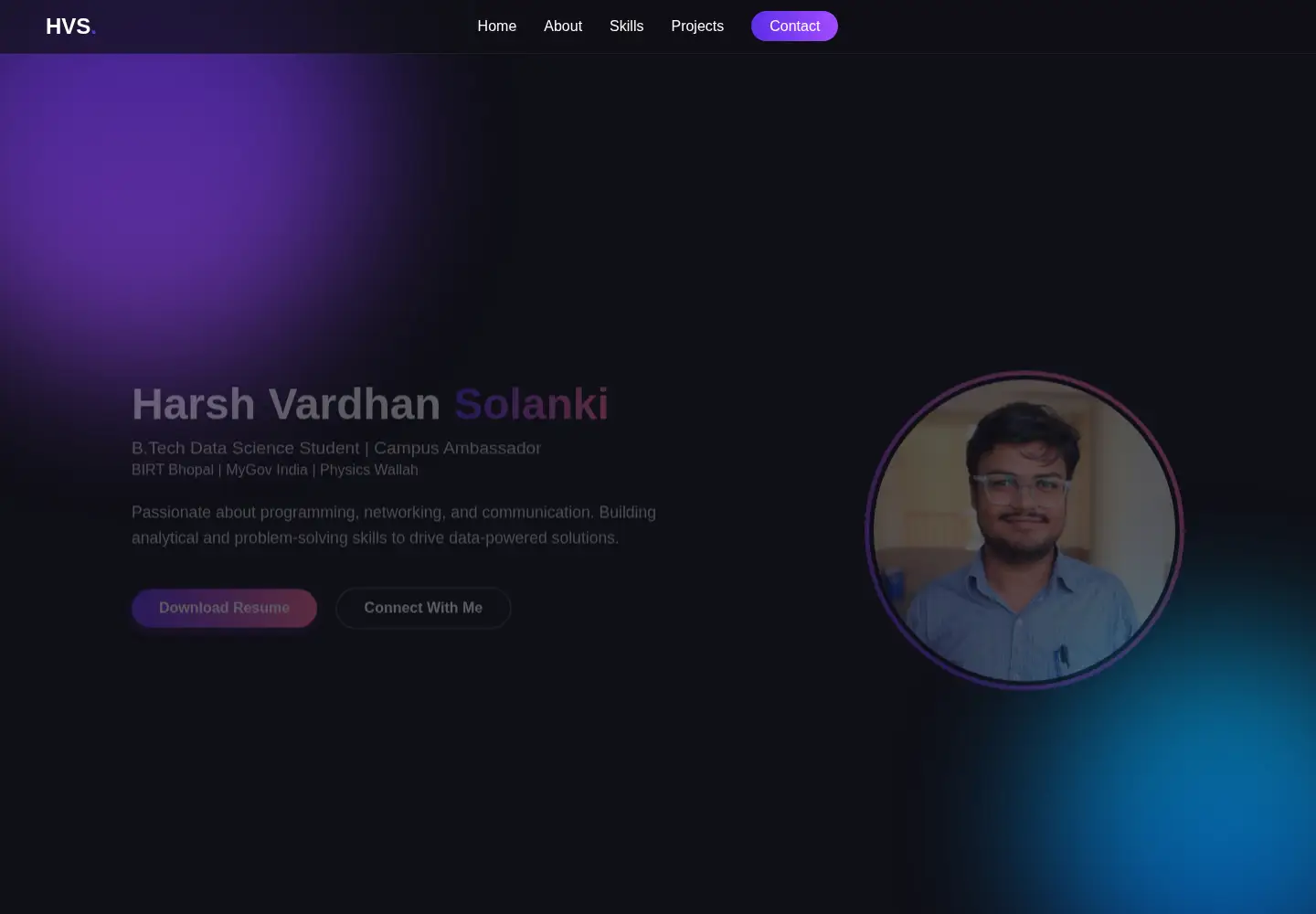 Screenshot of harshvardhansolanki.com