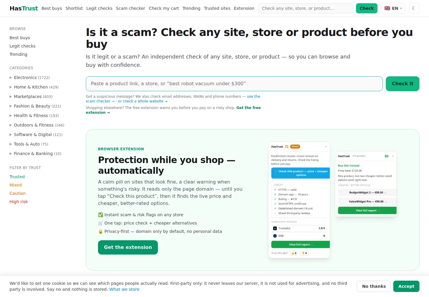 Screenshot of hastrust.com