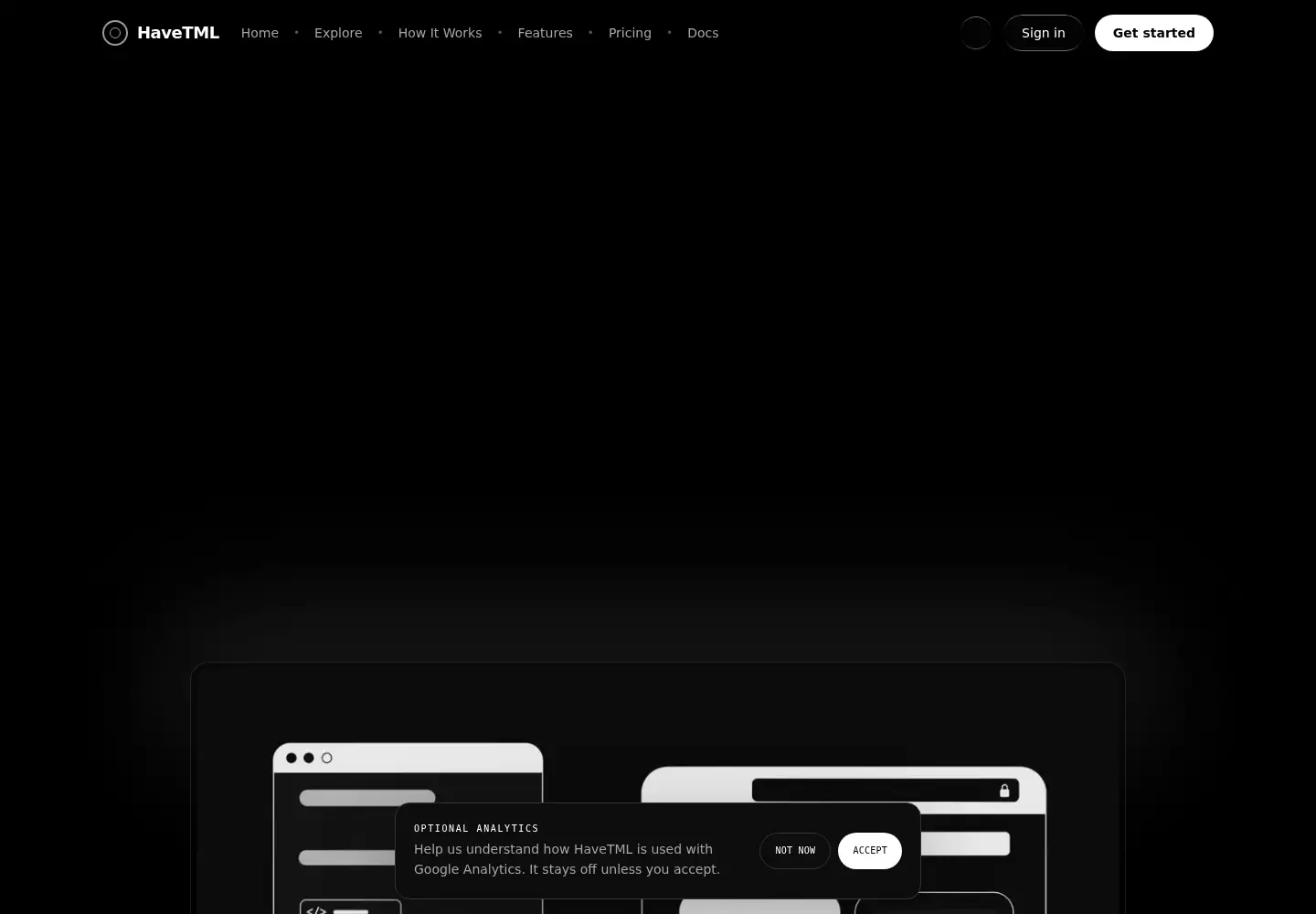 Captured homepage of havetml.com in the current scan